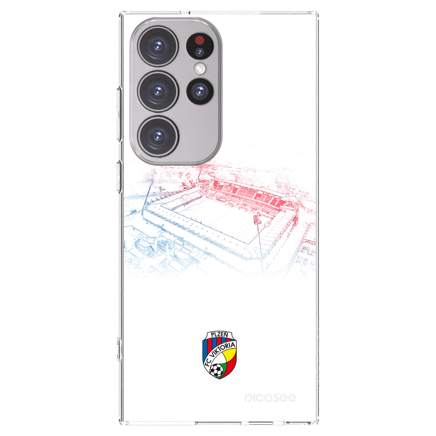 Picasee silikonový průhledný obal pro Samsung Galaxy S23 Ultra 5G - FC Viktoria Plzeň C