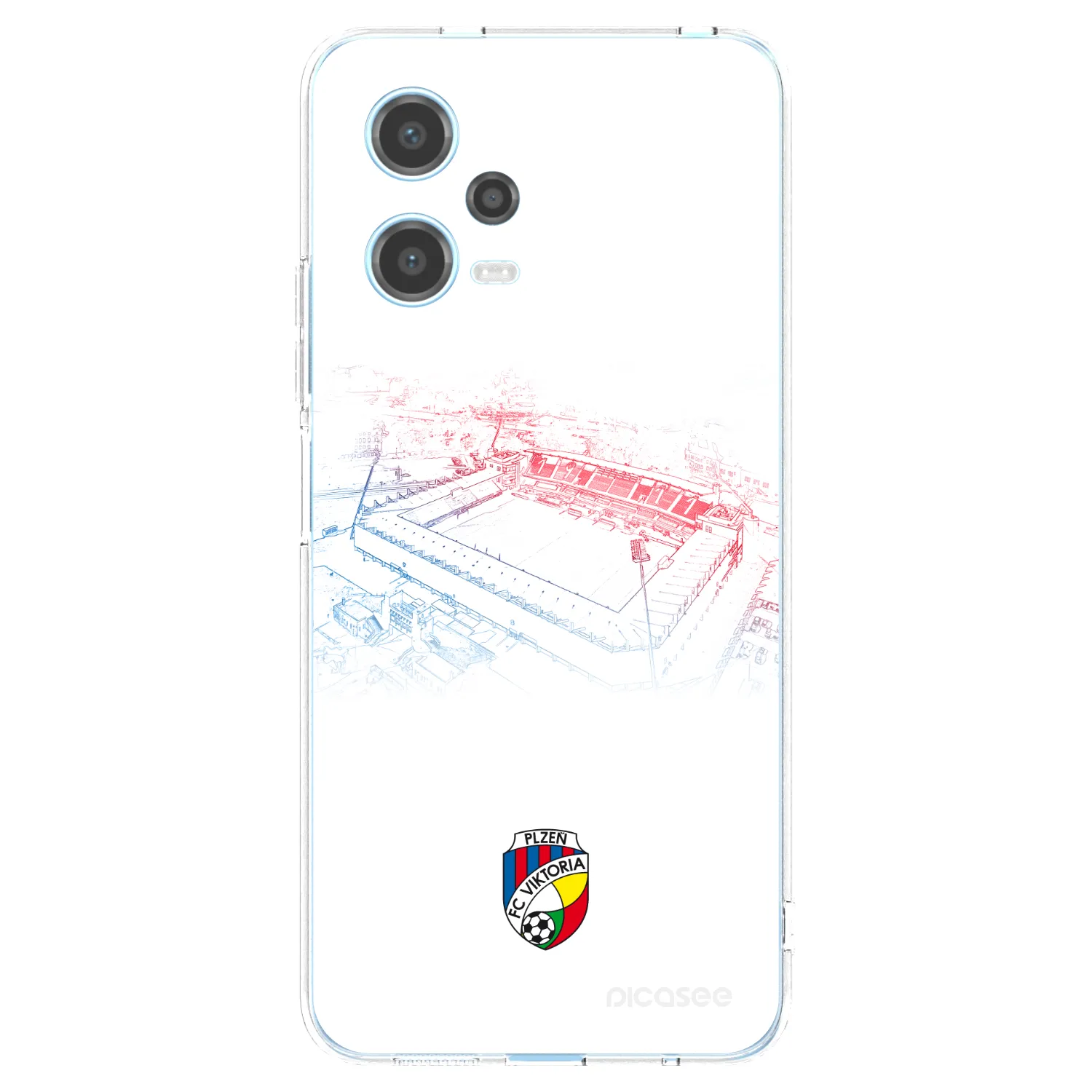 Picasee silikonový průhledný obal pro Xiaomi Redmi Note 12 5G - FC Viktoria Plzeň C