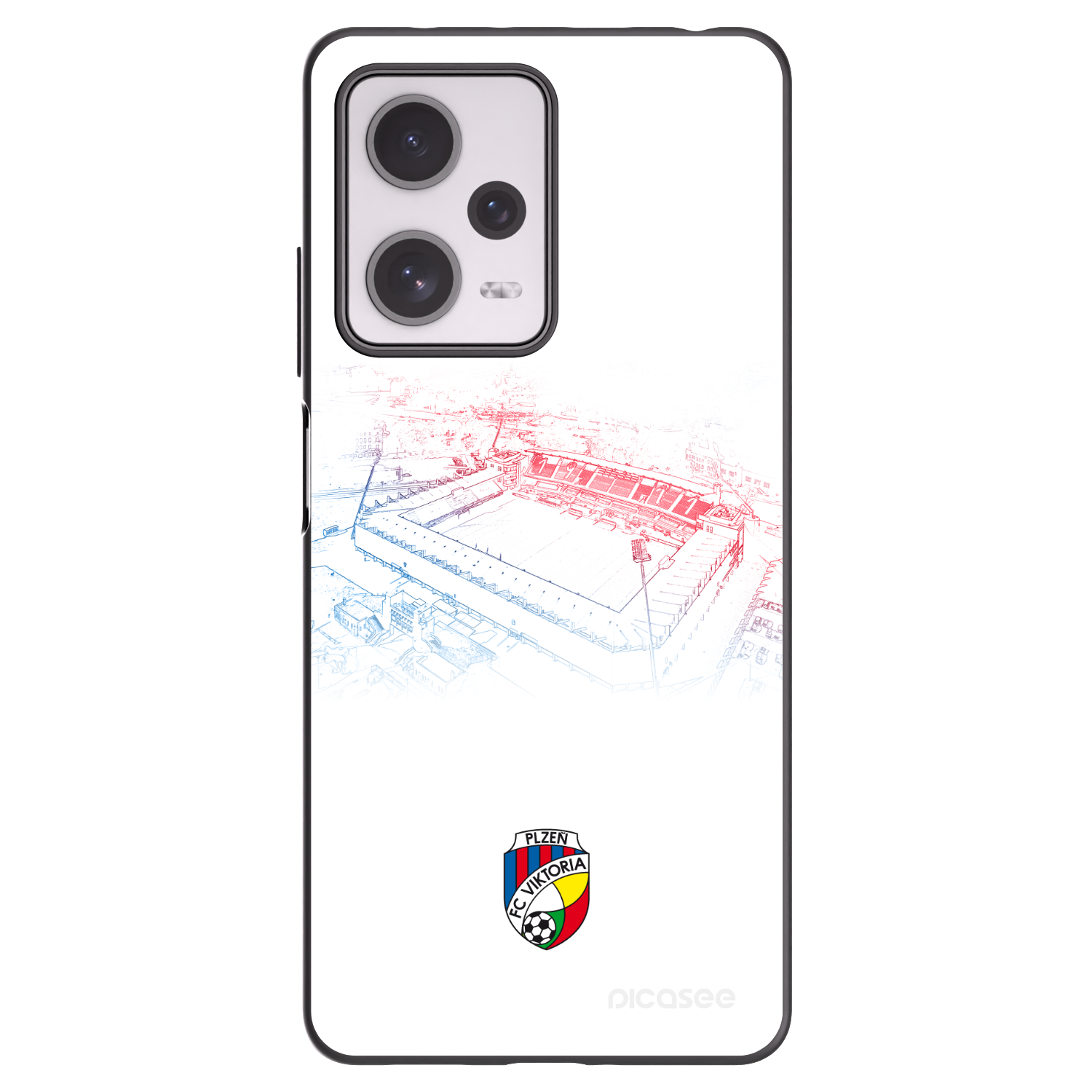 Picasee silikonový černý obal pro Xiaomi Redmi Note 12 Pro+ 5G - FC Viktoria Plzeň C