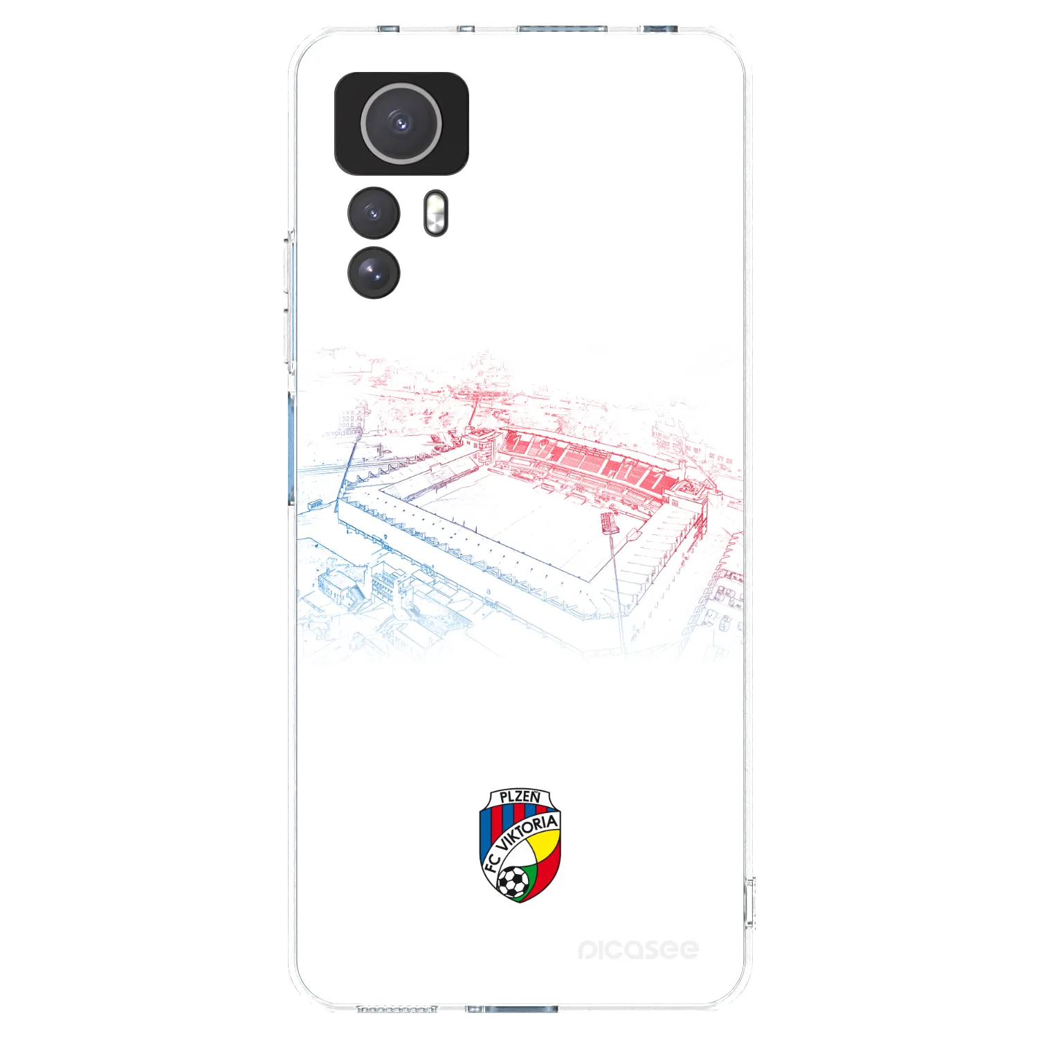 Picasee silikonový průhledný obal pro Xiaomi Redmi Note 12S - FC Viktoria Plzeň C