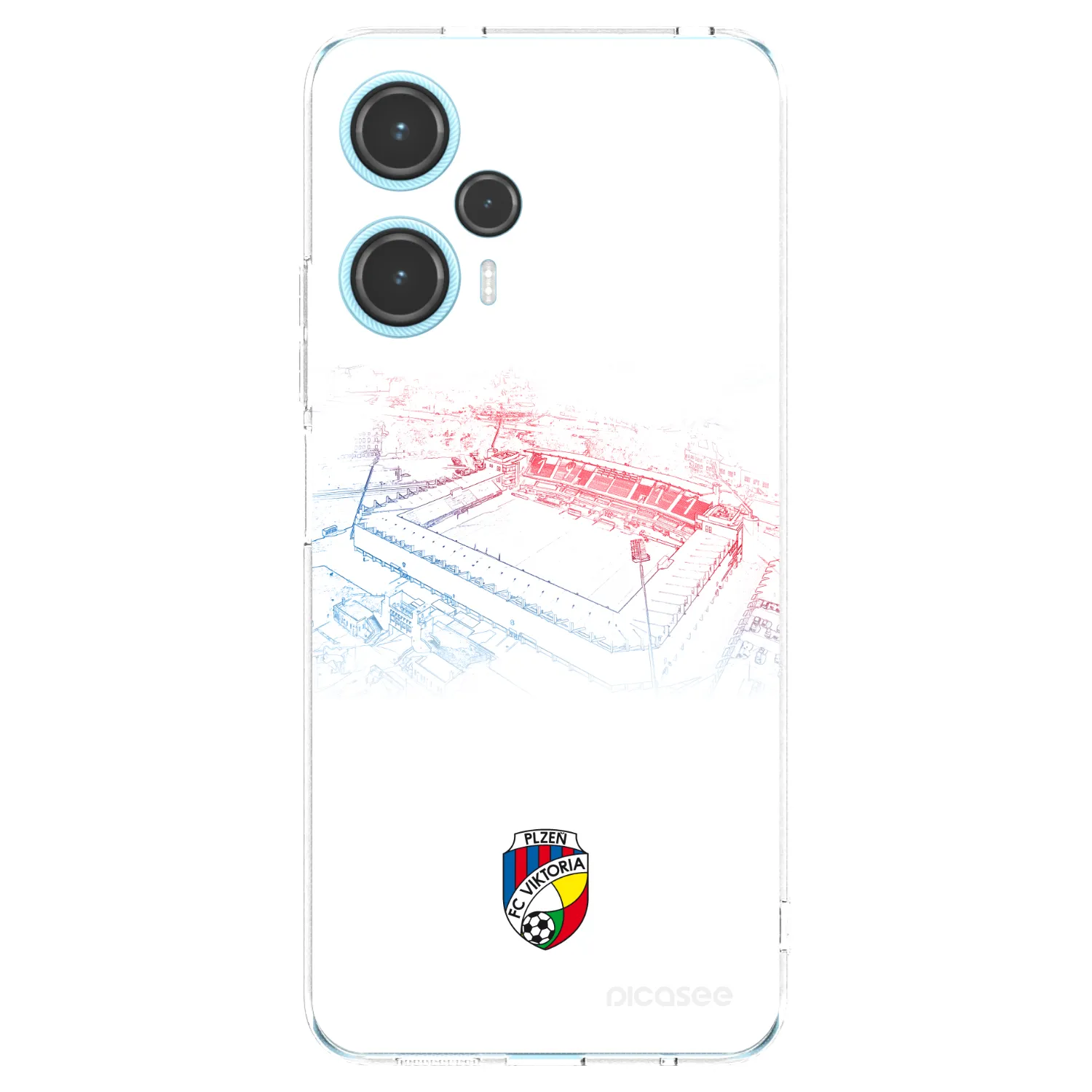 Picasee silikonový průhledný obal pro Xiaomi Poco F5 - FC Viktoria Plzeň C