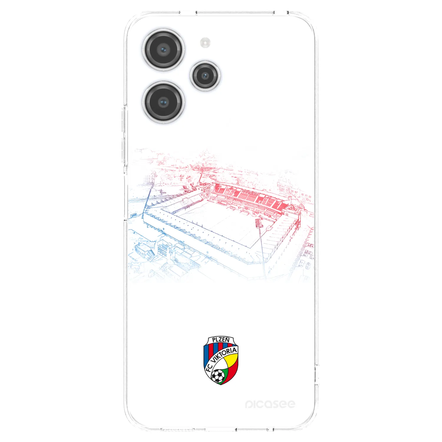 Picasee silikonový průhledný obal pro Xiaomi Redmi 12 4G - FC Viktoria Plzeň C