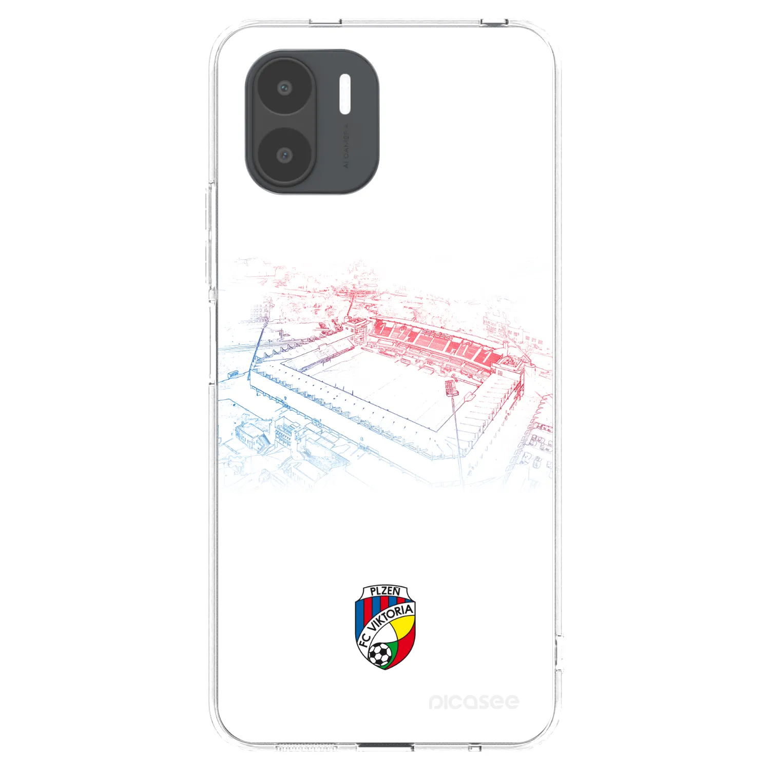 Picasee silikonový průhledný obal pro Xiaomi Redmi A2 - FC Viktoria Plzeň C