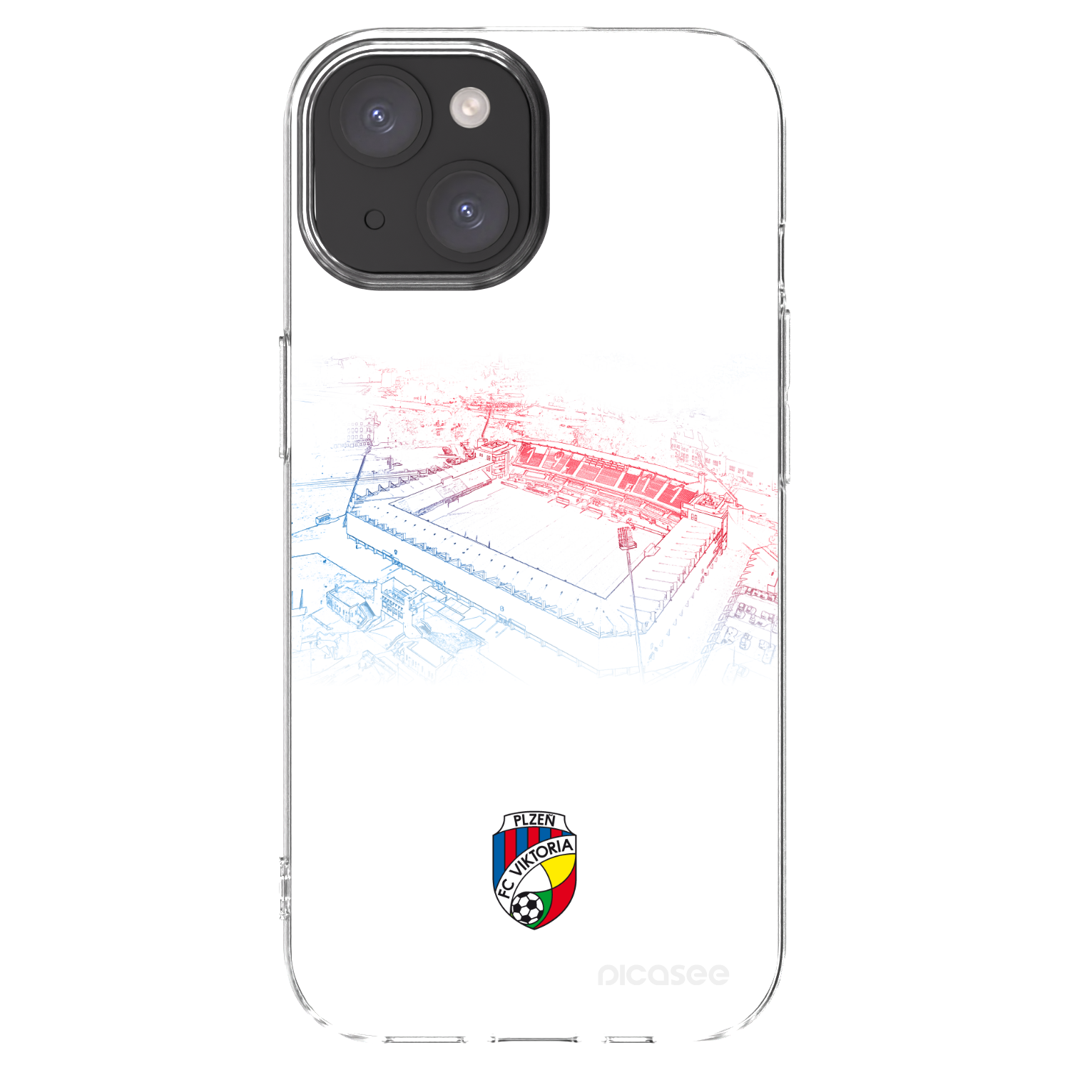 Picasee silikonový průhledný obal pro Apple iPhone 15 - FC Viktoria Plzeň C