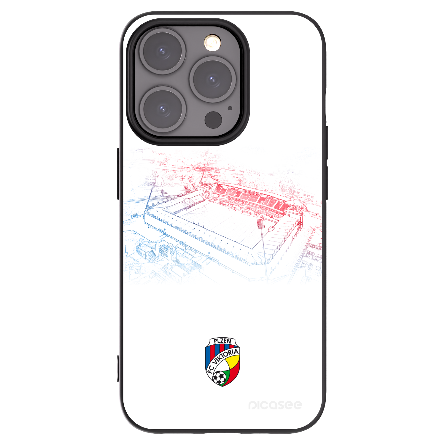 Picasee silikonový černý obal pro Apple iPhone 15 Pro - FC Viktoria Plzeň C