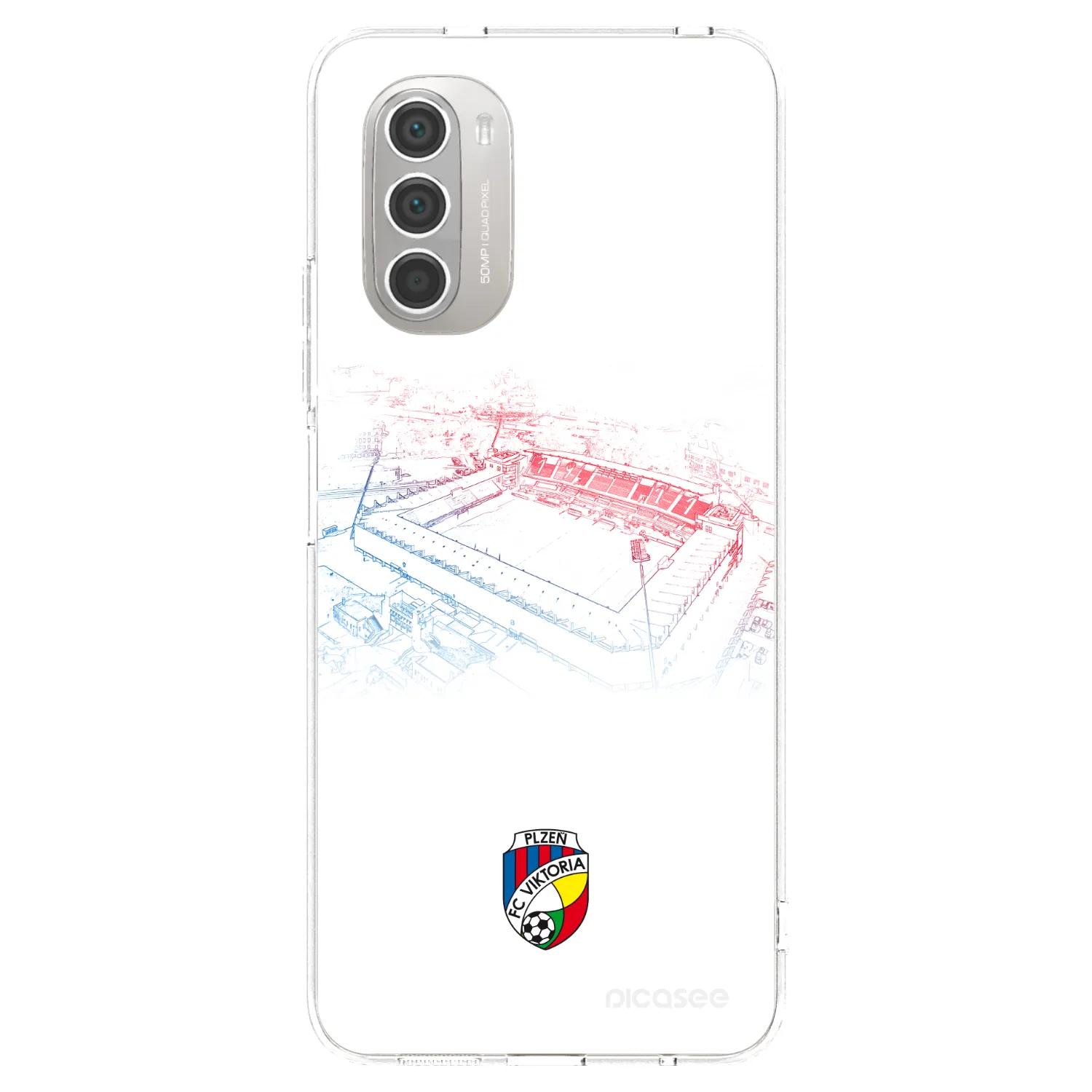 Picasee silikonový průhledný obal pro Motorola Moto G51 - FC Viktoria Plzeň C