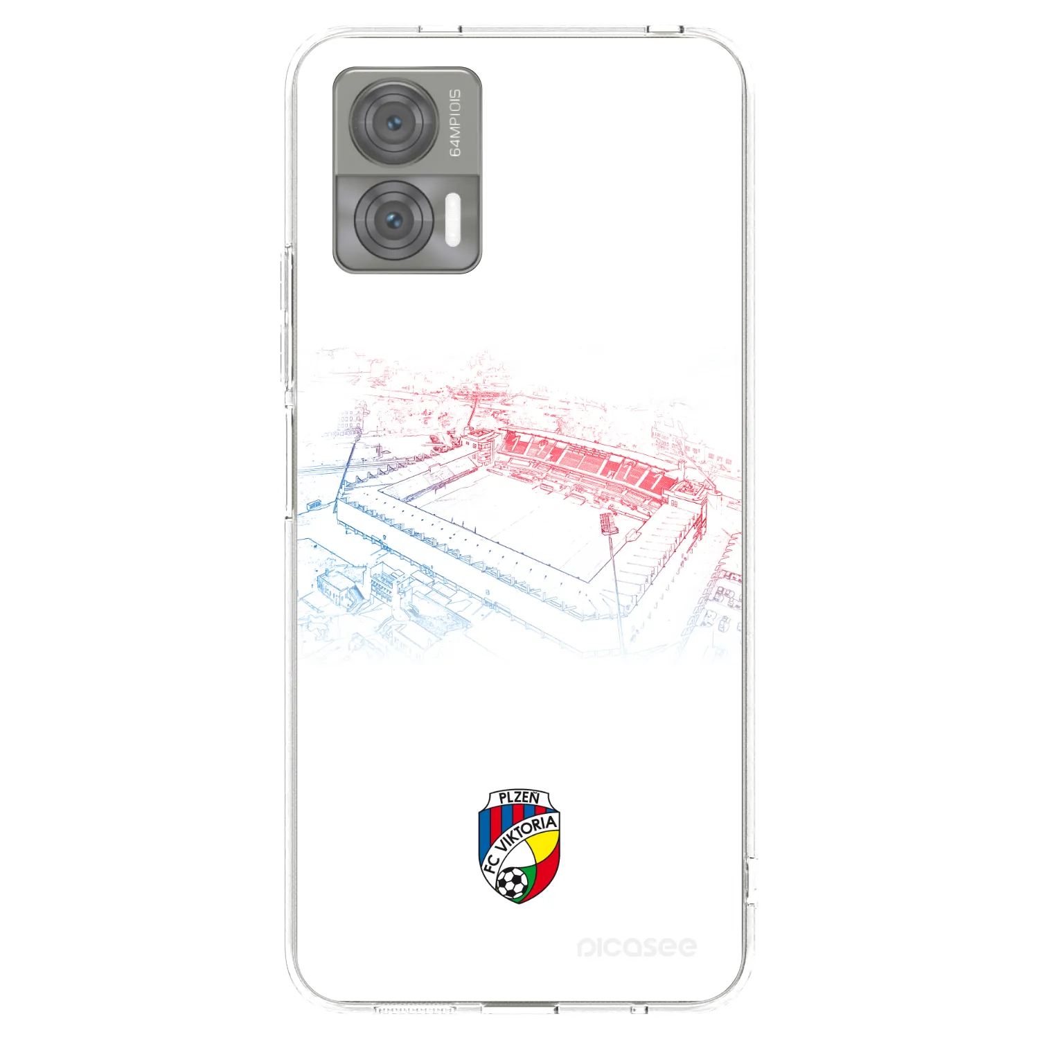 Picasee silikonový průhledný obal pro Motorola Edge 30 Neo - FC Viktoria Plzeň C