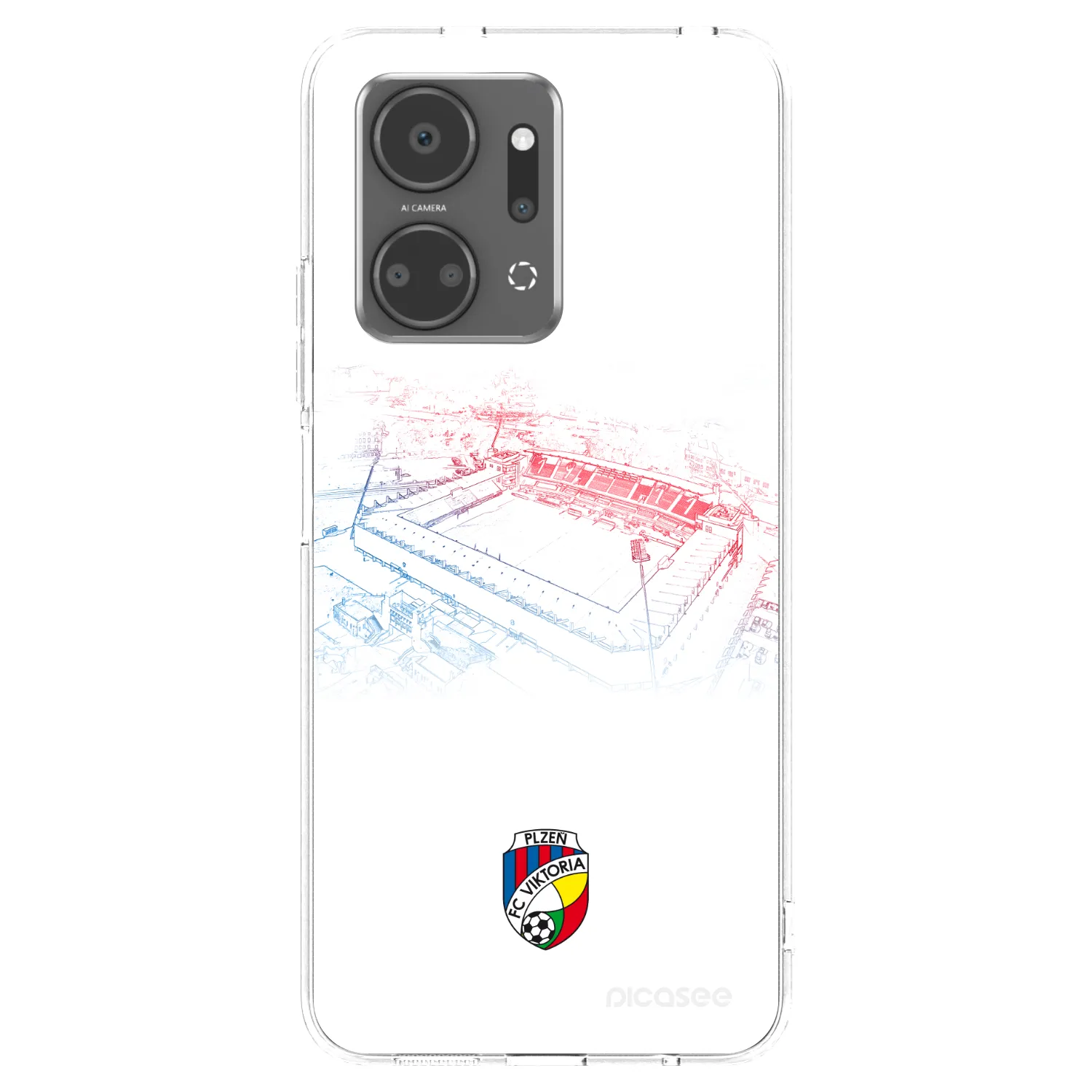Picasee silikonový průhledný obal pro Honor X7a - FC Viktoria Plzeň C