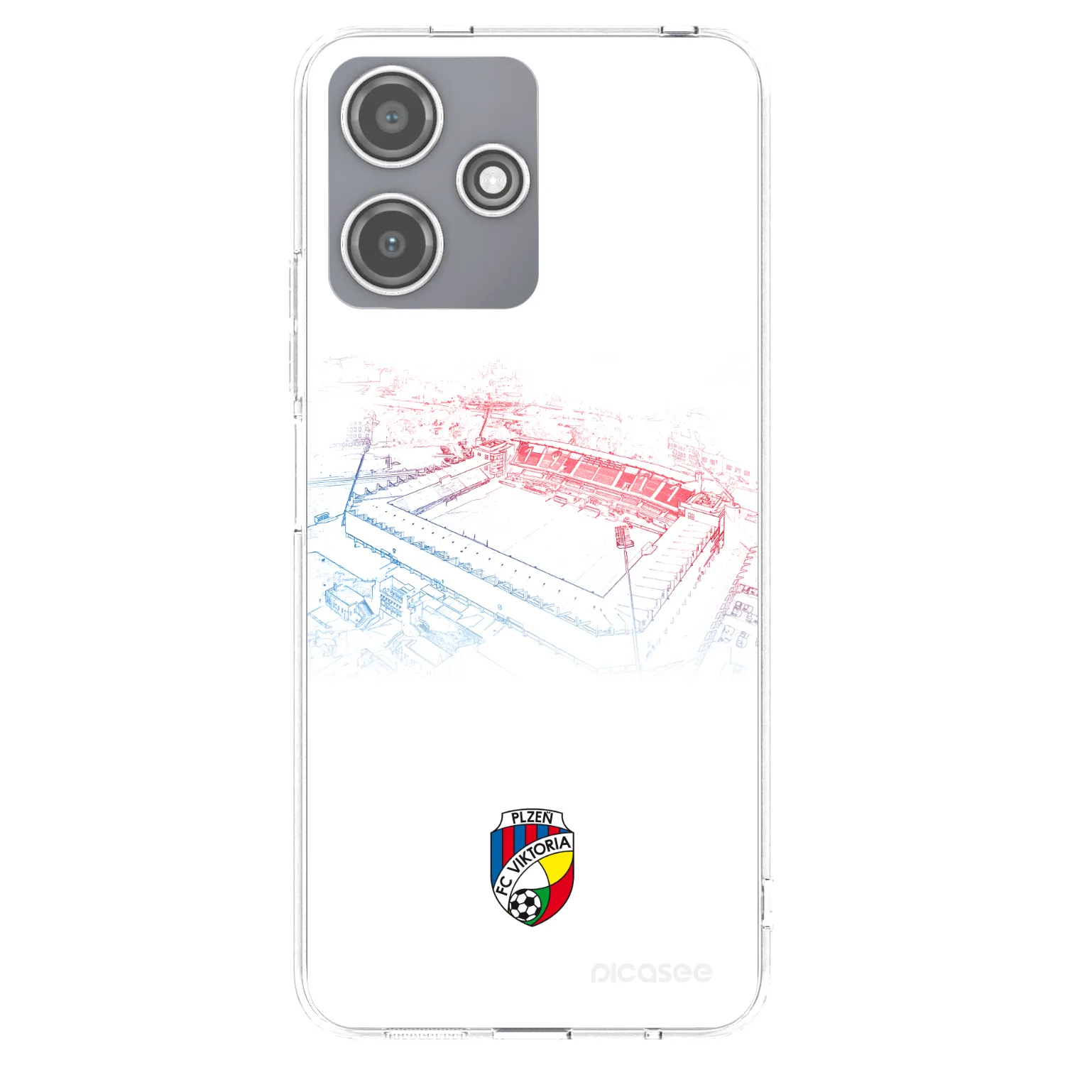 Picasee silikonový průhledný obal pro Xiaomi Redmi 12 5G - FC Viktoria Plzeň C