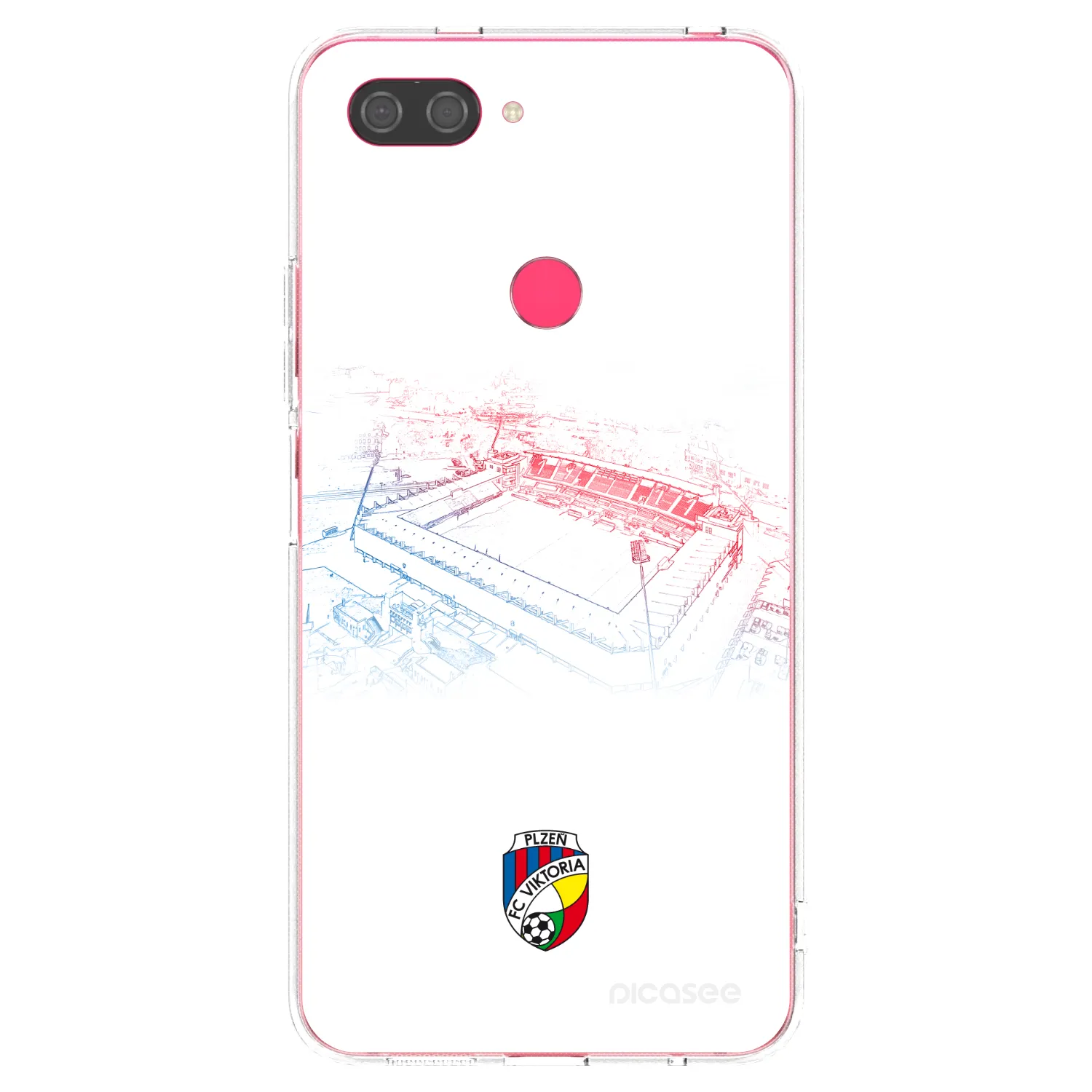 Picasee silikonový průhledný obal pro Xiaomi Mi 8 Lite - FC Viktoria Plzeň C