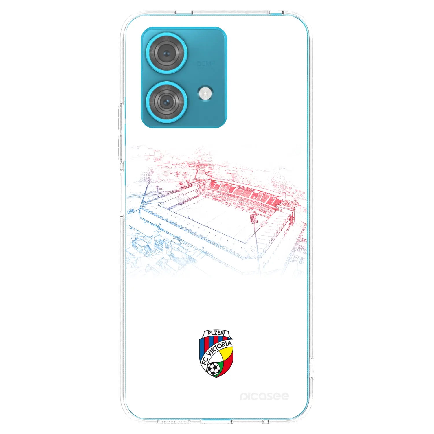 Picasee silikonový průhledný obal pro Motorola Edge 40 Neo - FC Viktoria Plzeň C