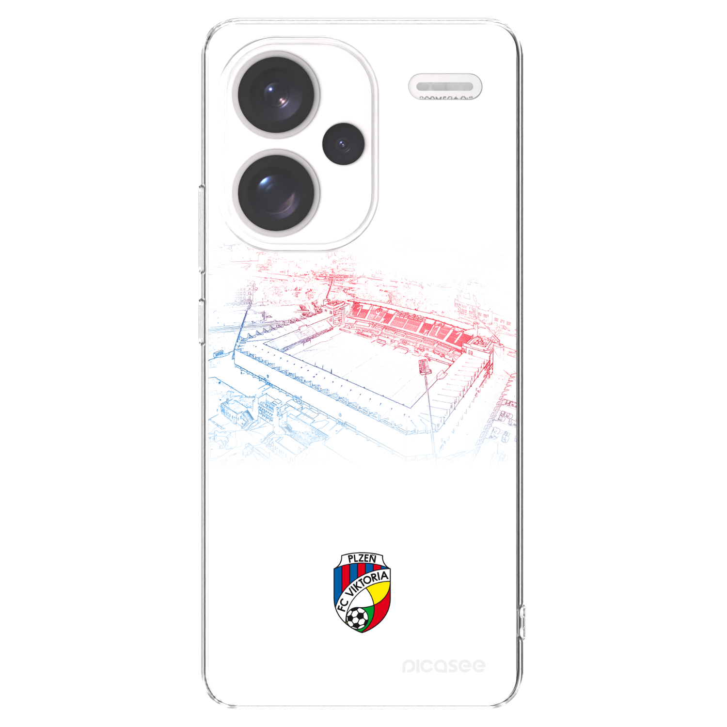 Picasee silikonový průhledný obal pro Xiaomi Redmi Note 13 Pro+ 5G - FC Viktoria Plzeň C