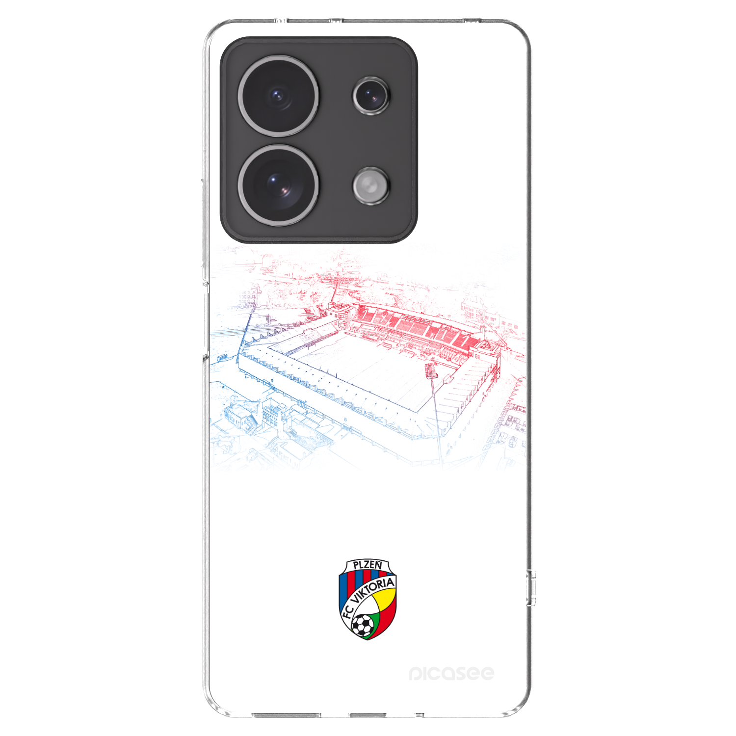 Picasee silikonový průhledný obal pro Xiaomi Redmi Note 13 4G - FC Viktoria Plzeň C