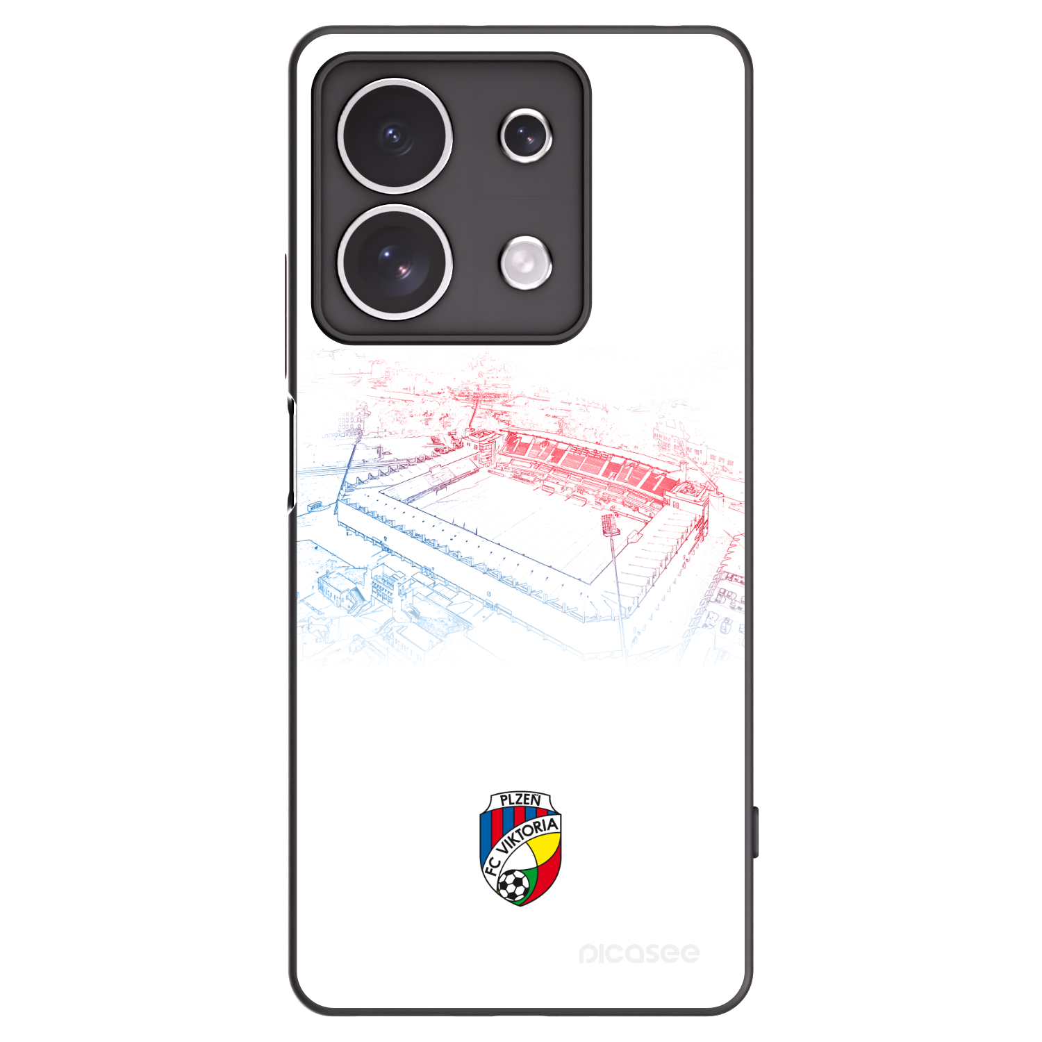 Picasee silikonový černý obal pro Xiaomi Redmi Note 13 4G - FC Viktoria Plzeň C