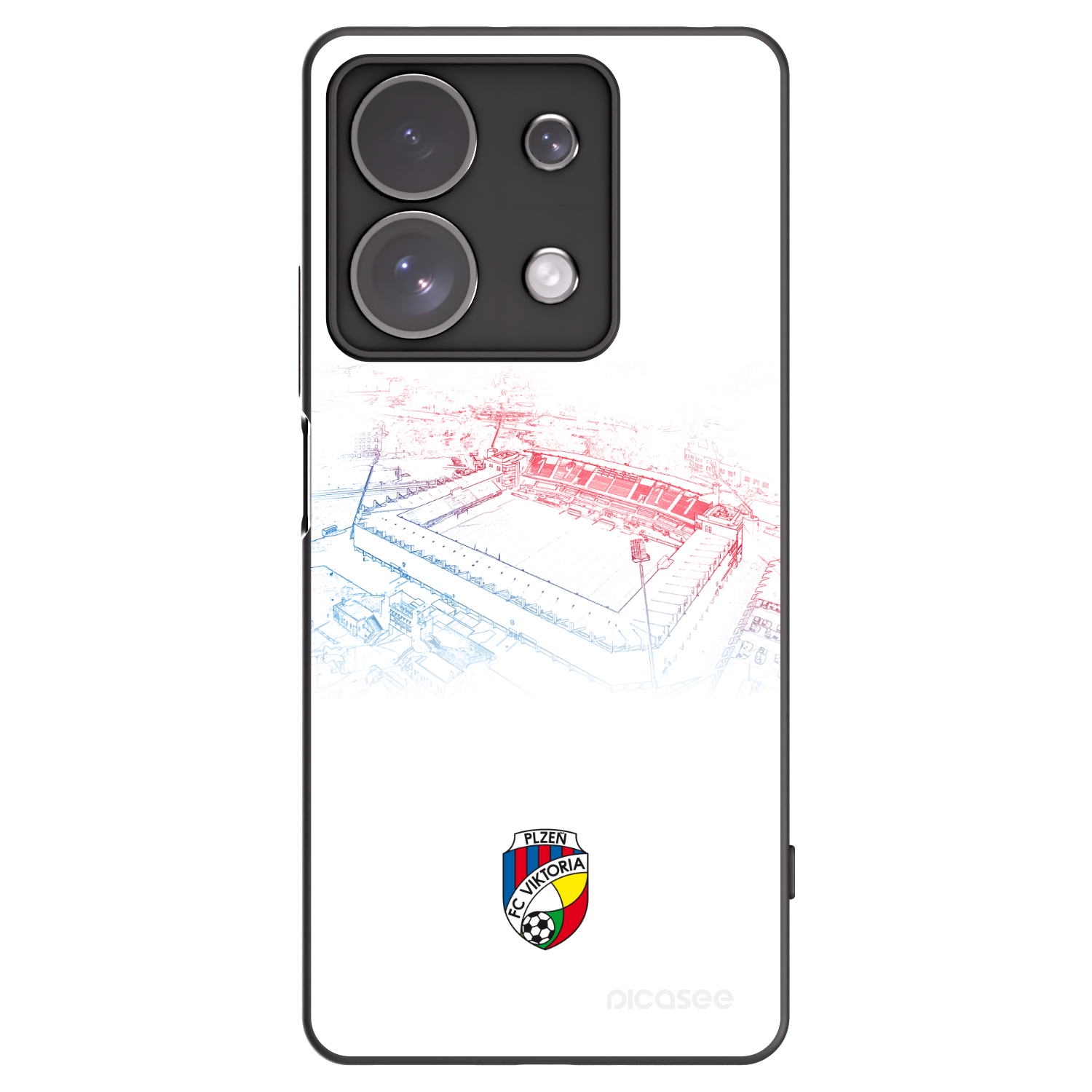 Picasee silikonový černý obal pro Xiaomi Redmi Note 13 Pro 4G - FC Viktoria Plzeň C