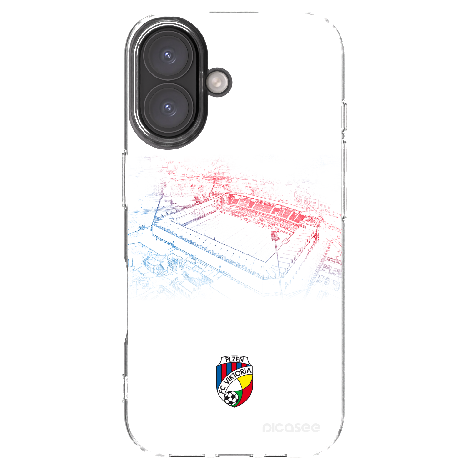 Picasee silikonový průhledný obal pro Apple iPhone 16 - FC Viktoria Plzeň C
