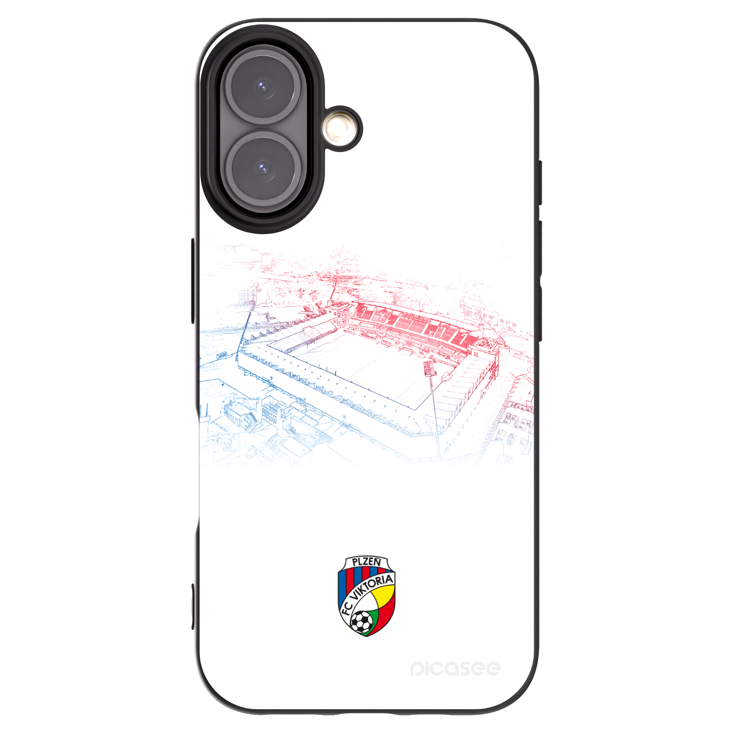 Picasee silikonový černý obal pro Apple iPhone 16 - FC Viktoria Plzeň C