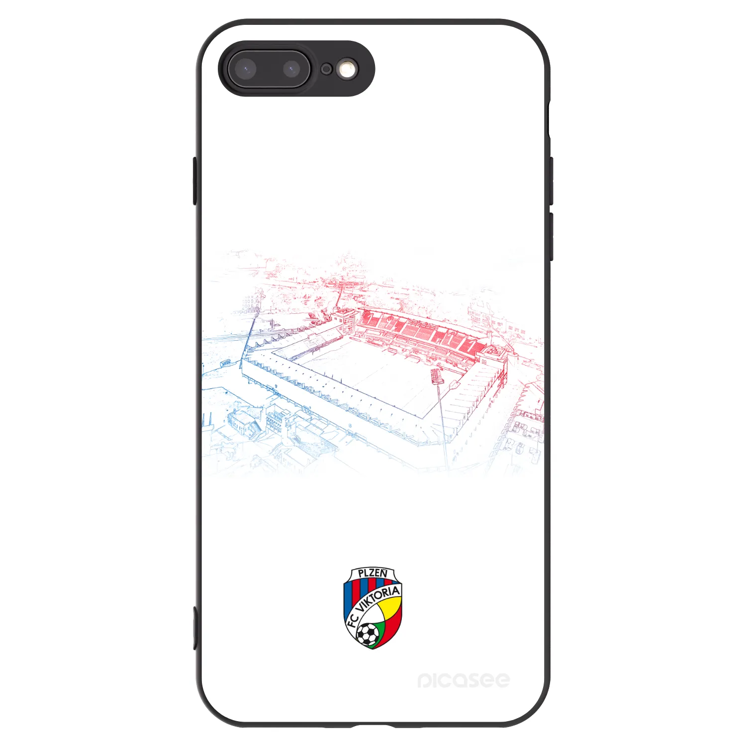 Picasee silikonový černý obal pro Apple iPhone 8 Plus - FC Viktoria Plzeň C