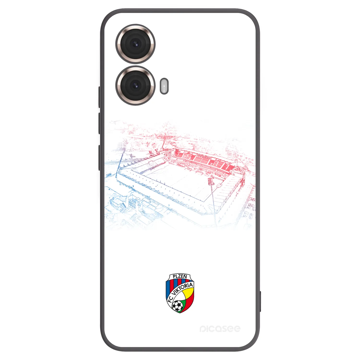 Picasee silikonový černý obal pro Motorola Moto G85 - FC Viktoria Plzeň C