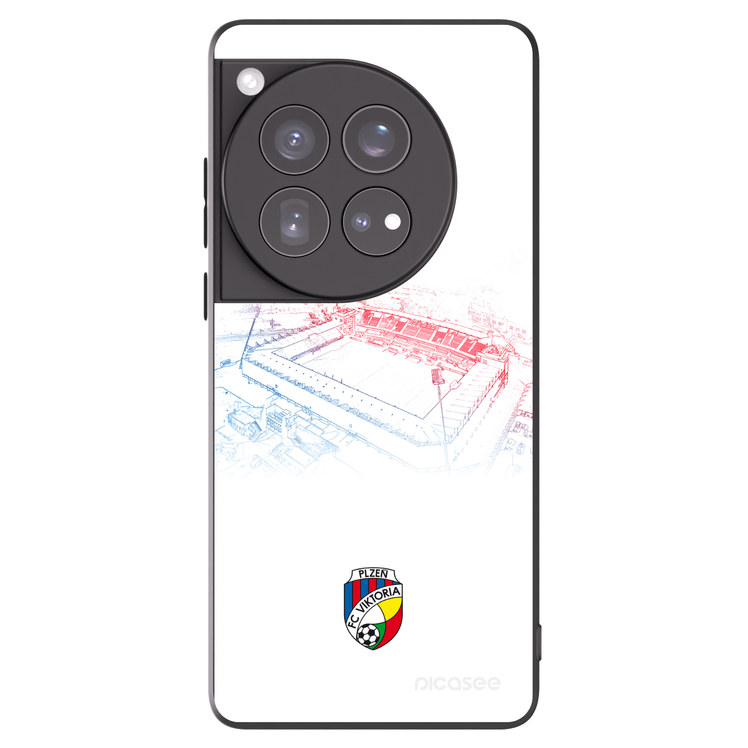 Picasee silikonový černý obal pro OnePlus 12 5G - FC Viktoria Plzeň C