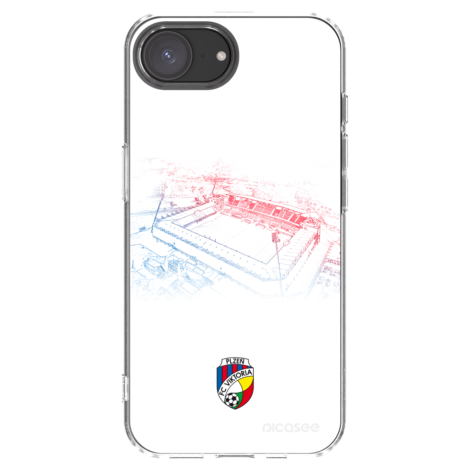 Picasee silikonový průhledný obal pro Apple iPhone 16e - FC Viktoria Plzeň C