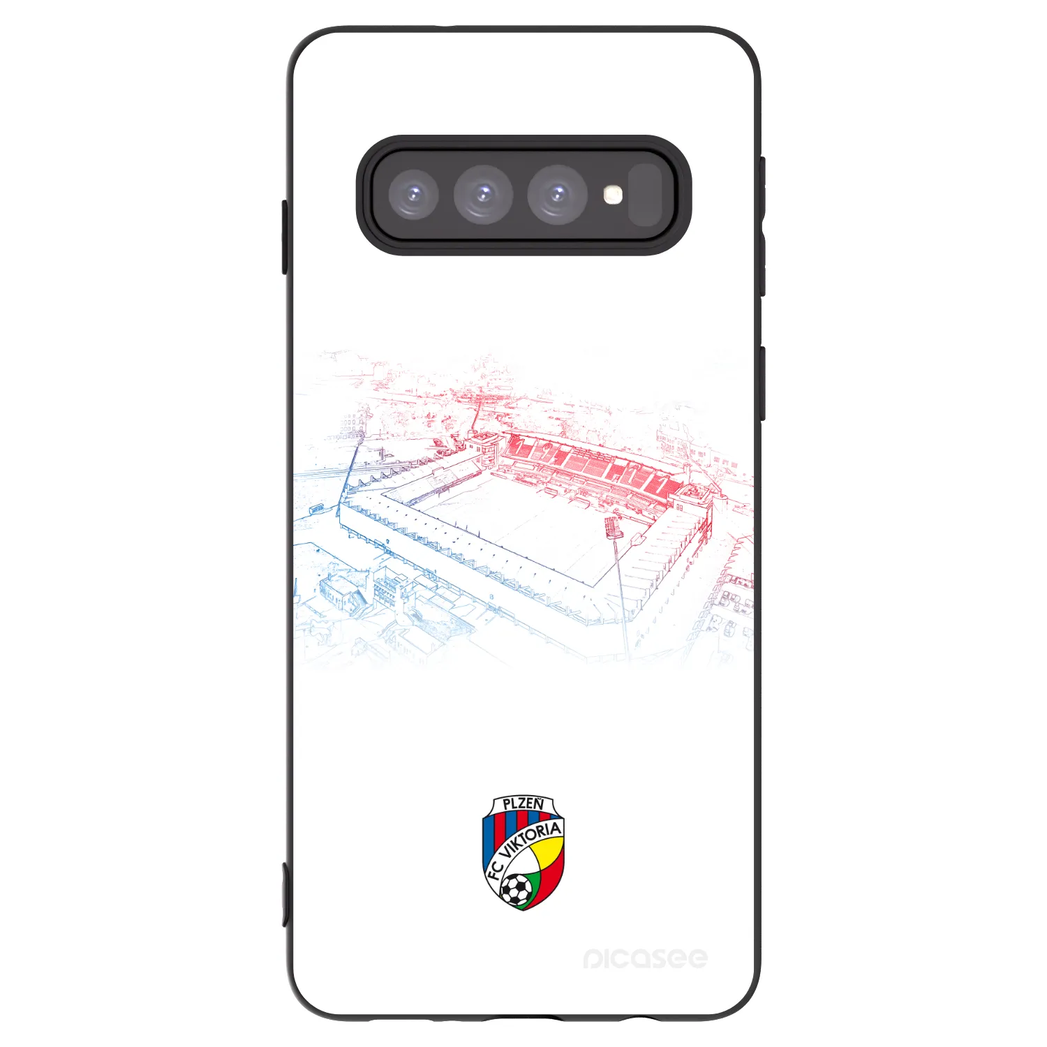 Picasee silikonový černý obal pro Samsung Galaxy S10 G973 - FC Viktoria Plzeň C