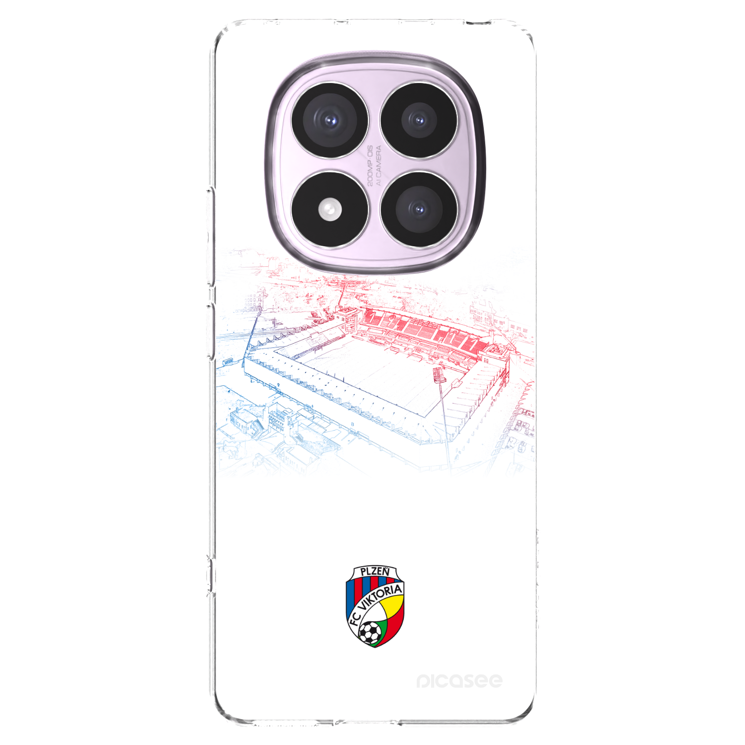 Picasee silikonový průhledný obal pro Xiaomi Redmi Note 14 Pro 5G - FC Viktoria Plzeň C