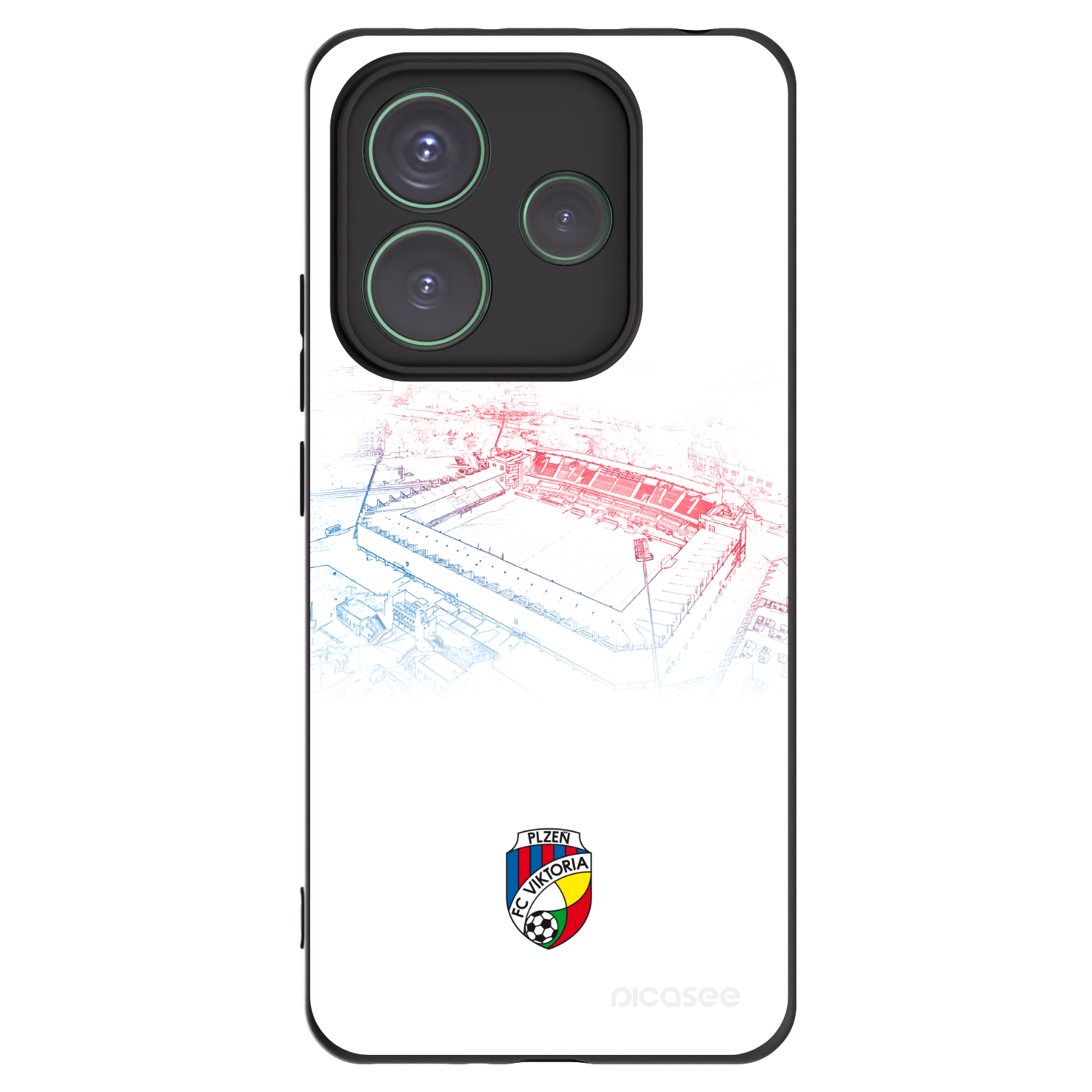 Picasee silikonový černý obal pro Xiaomi Redmi Note 14 5G - FC Viktoria Plzeň C