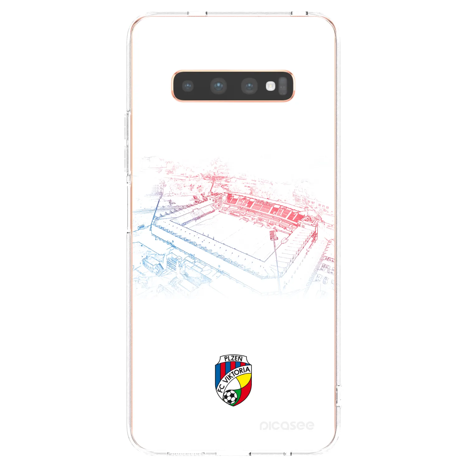 Picasee silikonový průhledný obal pro Samsung Galaxy S10 Plus G975 - FC Viktoria Plzeň C