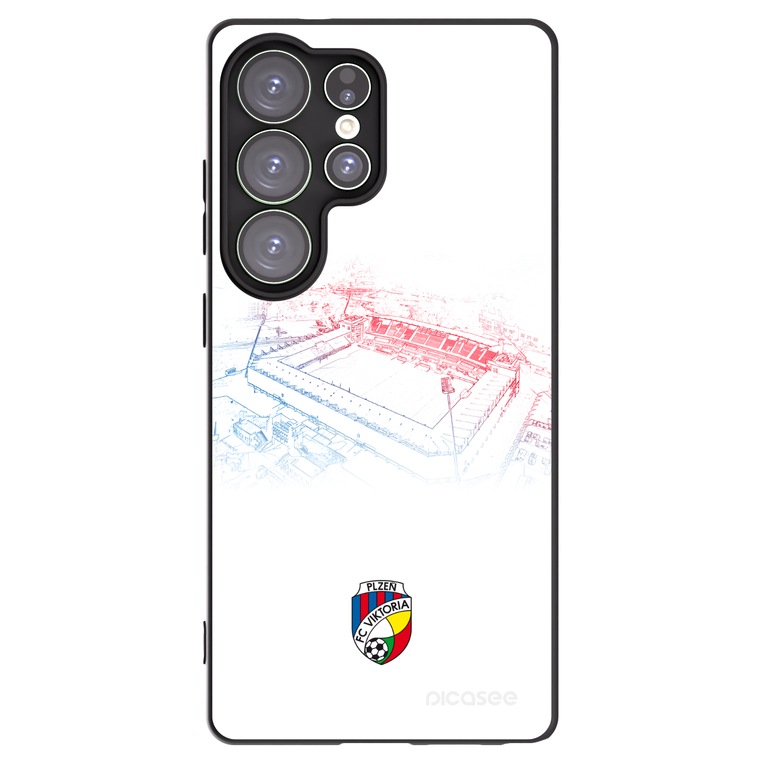 Picasee silikonový černý obal pro Samsung Galaxy S25 Ultra 5G - FC Viktoria Plzeň C