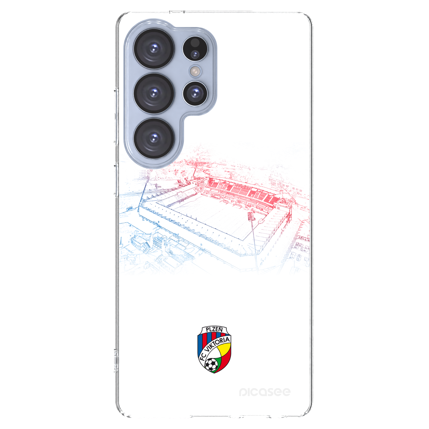 Picasee silikonový průhledný obal pro Samsung Galaxy S25 Ultra 5G - FC Viktoria Plzeň C