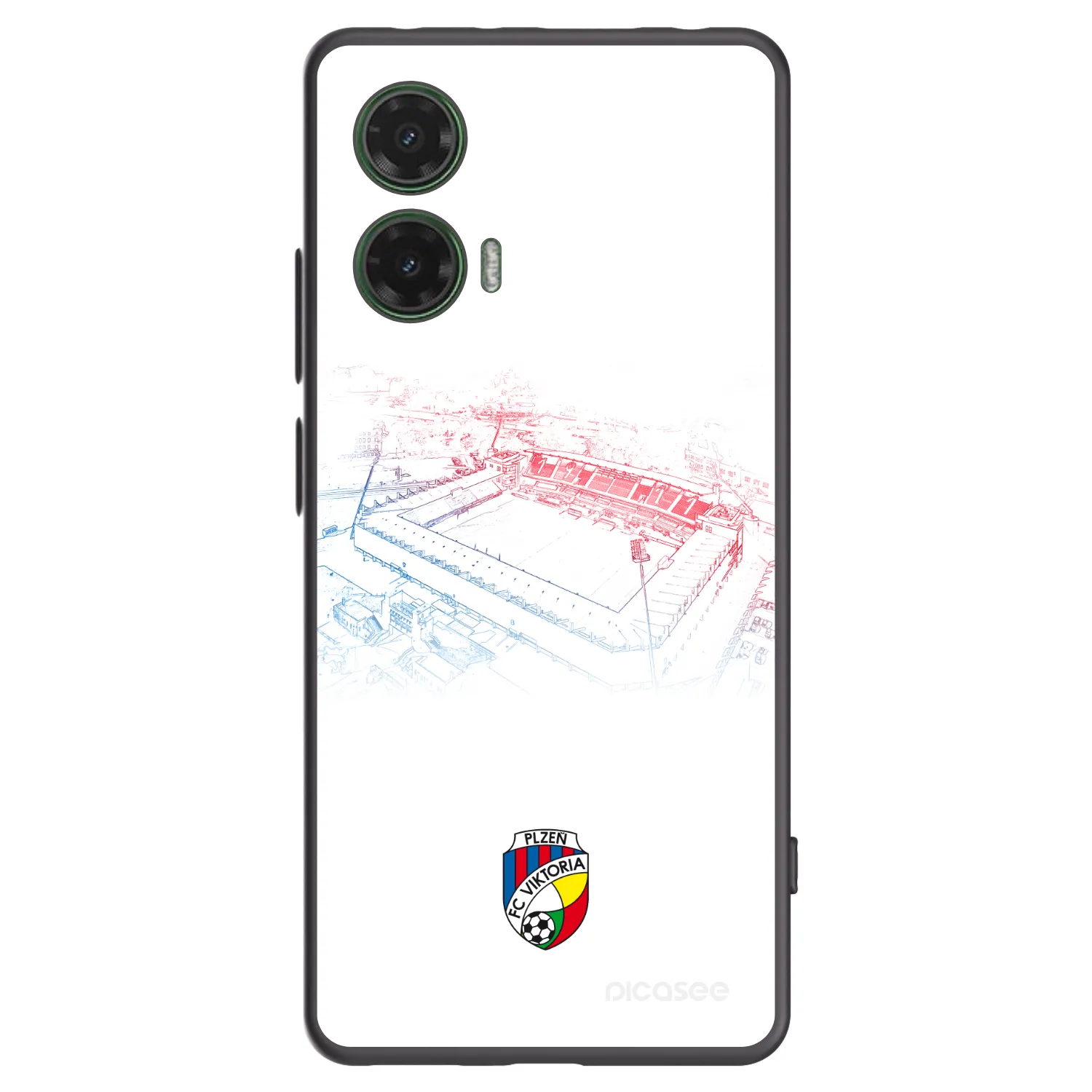 Picasee silikonový černý obal pro Motorola Moto G35 5G - FC Viktoria Plzeň C