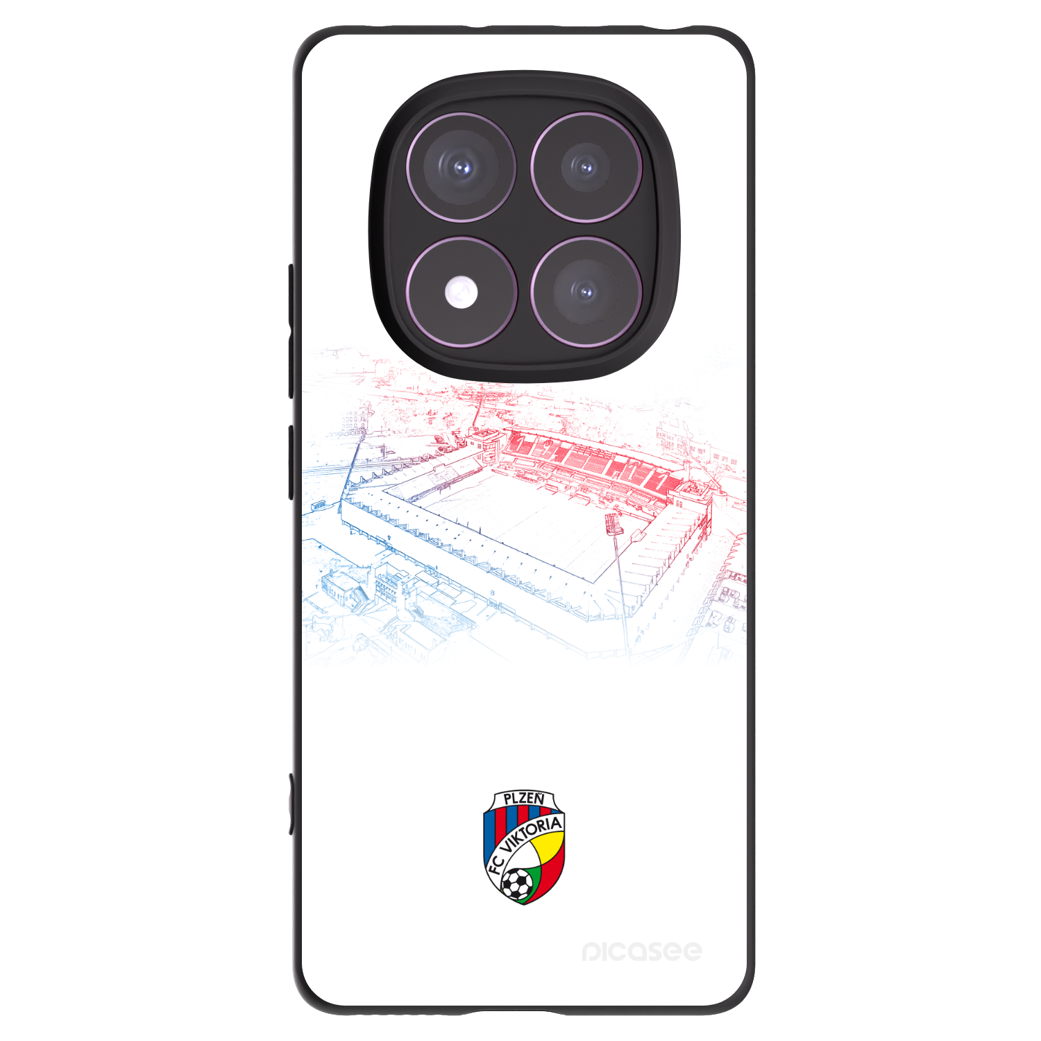 Picasee silikonový černý obal pro Xiaomi Redmi Note 14 Pro 4G - FC Viktoria Plzeň C