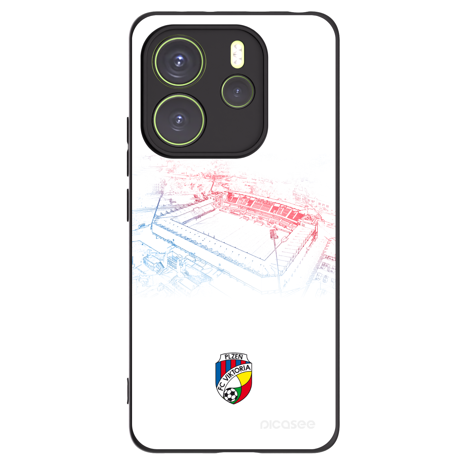 Picasee silikonový černý obal pro Xiaomi Redmi Note 14 4G - FC Viktoria Plzeň C
