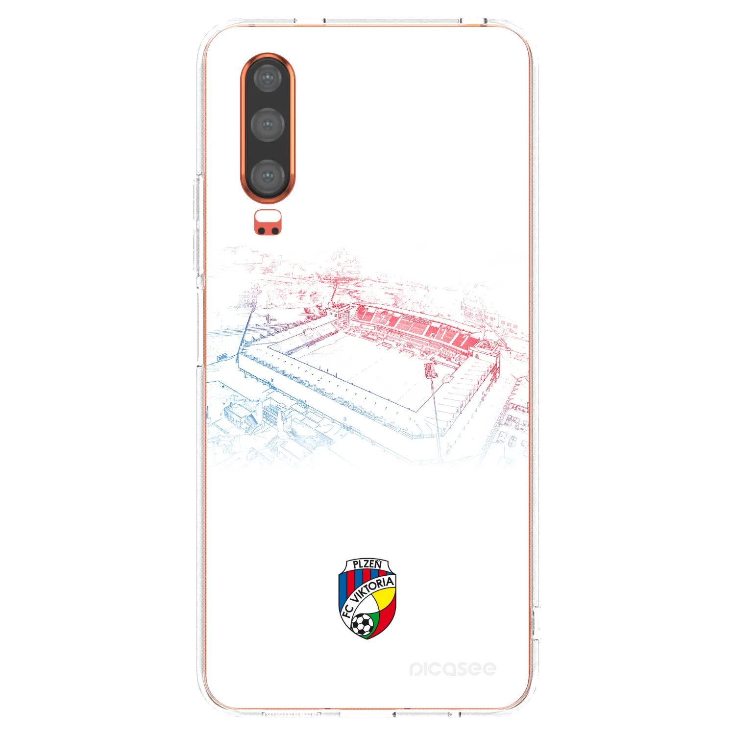 Picasee silikonový průhledný obal pro Huawei P30 - FC Viktoria Plzeň C