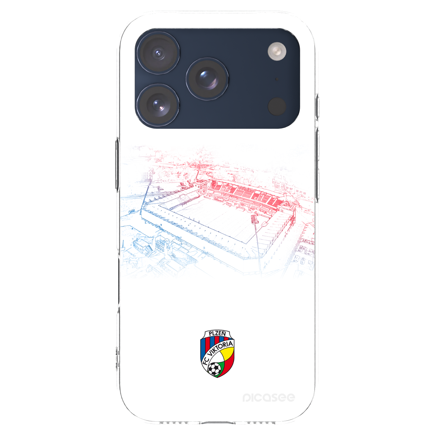 Picasee silikonový průhledný obal pro Apple iPhone 17 Pro - FC Viktoria Plzeň C