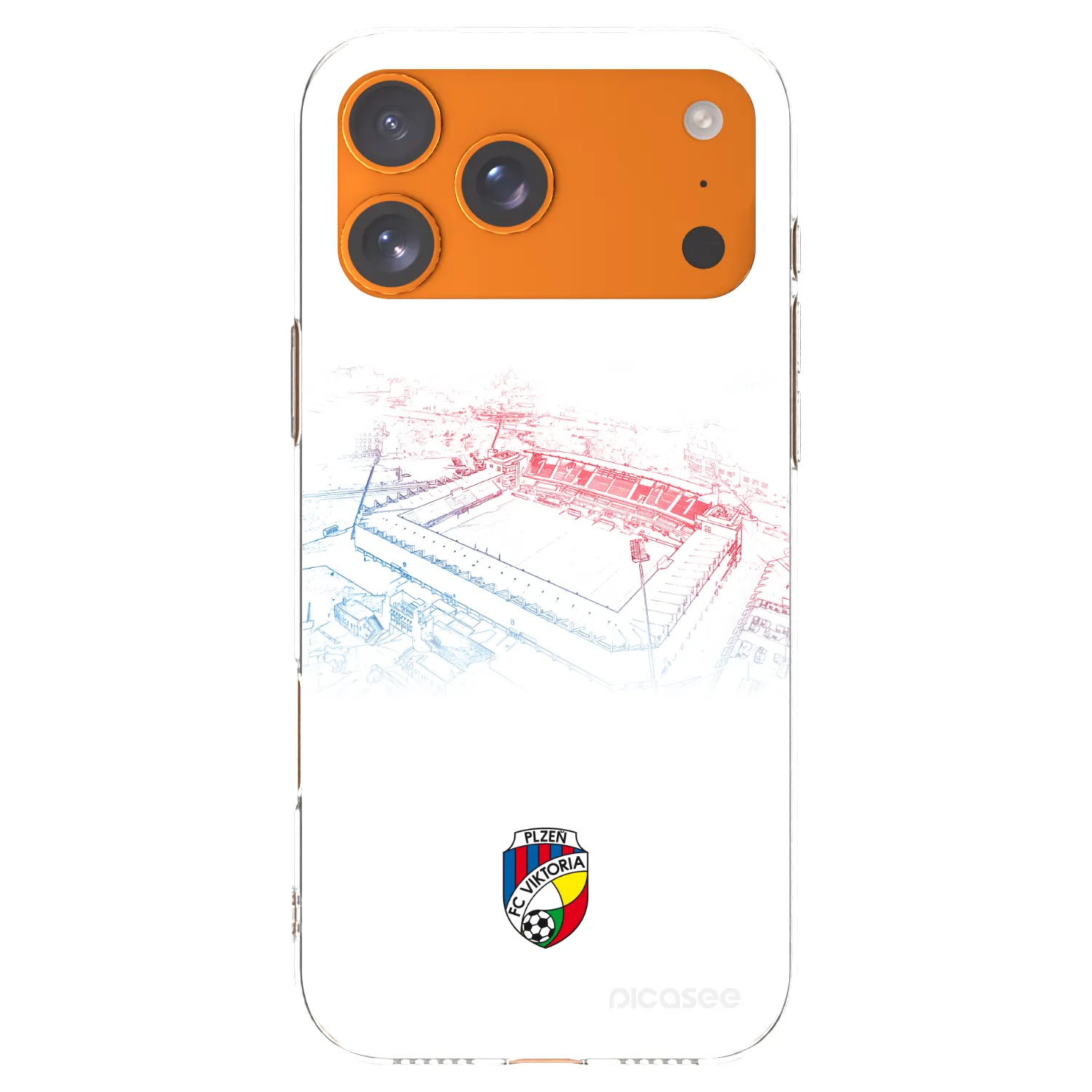 Picasee silikonový průhledný obal pro Apple iPhone 17 Pro Max - FC Viktoria Plzeň C