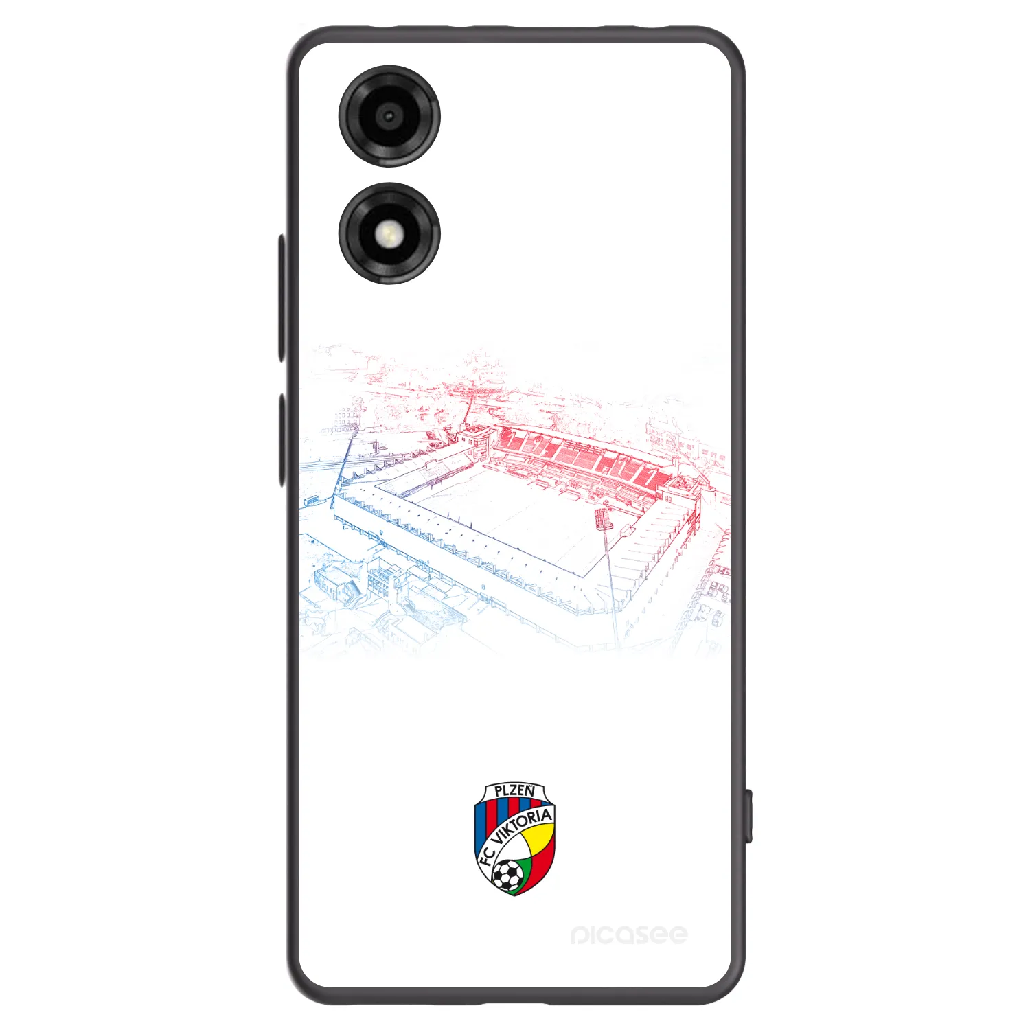 Picasee silikonový černý obal pro Motorola Moto E14 - FC Viktoria Plzeň C