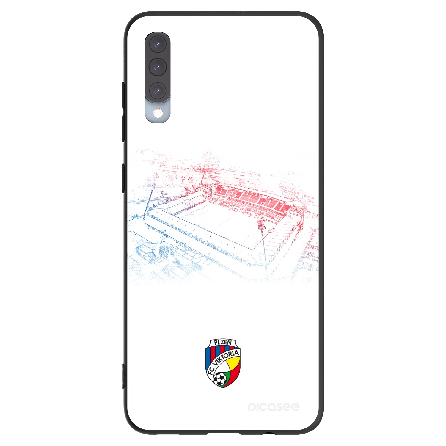 Picasee silikonový černý obal pro Samsung Galaxy A70 A705F - FC Viktoria Plzeň C