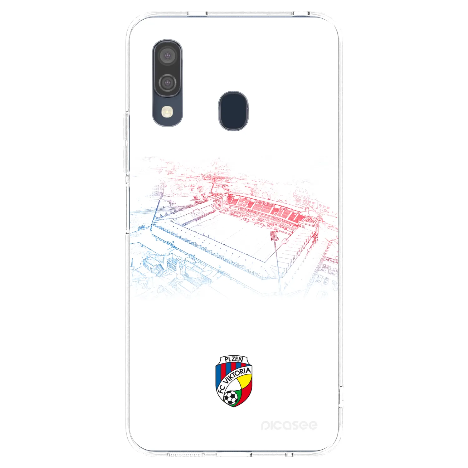 Picasee silikonový průhledný obal pro Samsung Galaxy A40 A405F - FC Viktoria Plzeň C