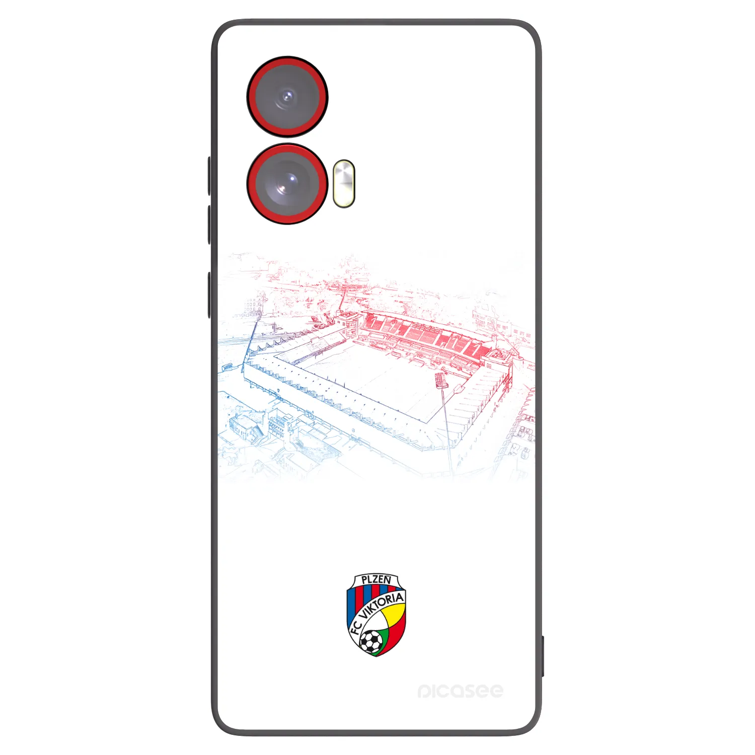 Picasee silikonový černý obal pro Motorola Edge 50 Fusion - FC Viktoria Plzeň C