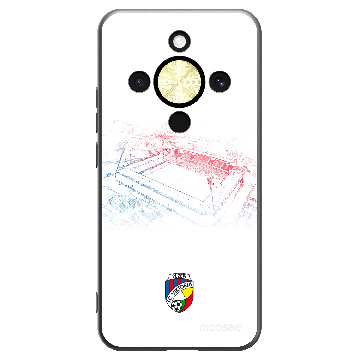 Picasee silikonový černý obal pro Honor Magic8 Lite 5G - FC Viktoria Plzeň C