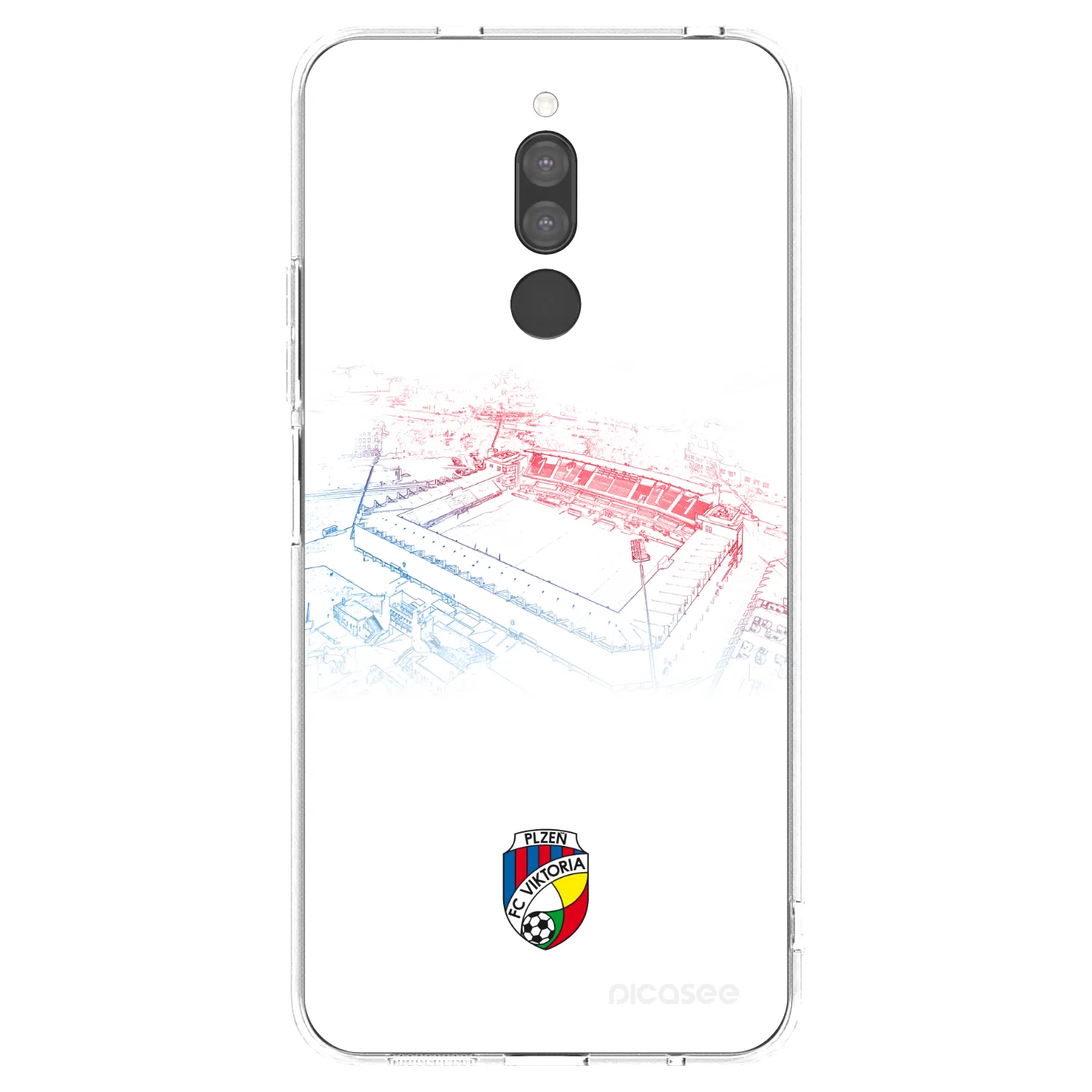 Picasee silikonový průhledný obal pro Xiaomi Redmi 8 - FC Viktoria Plzeň C