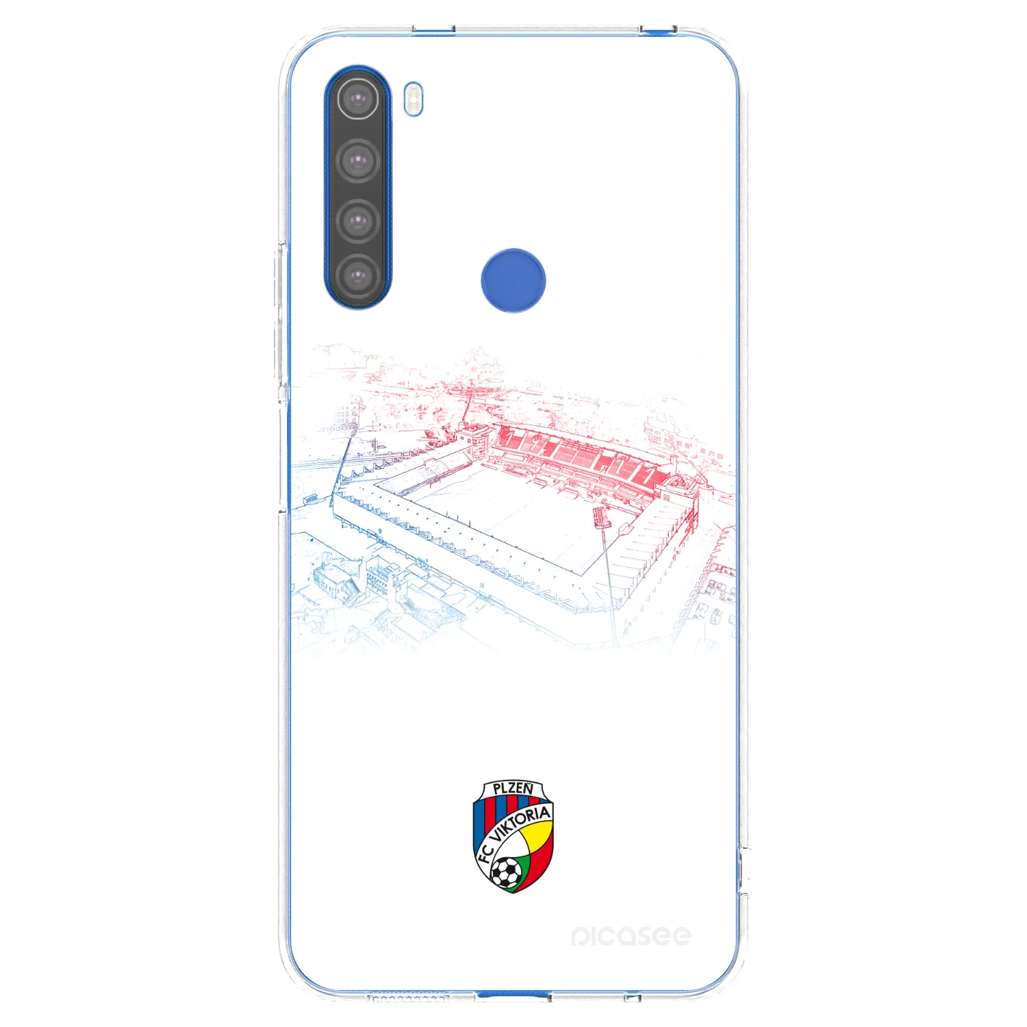 Picasee silikonový průhledný obal pro Xiaomi Redmi Note 8T - FC Viktoria Plzeň C