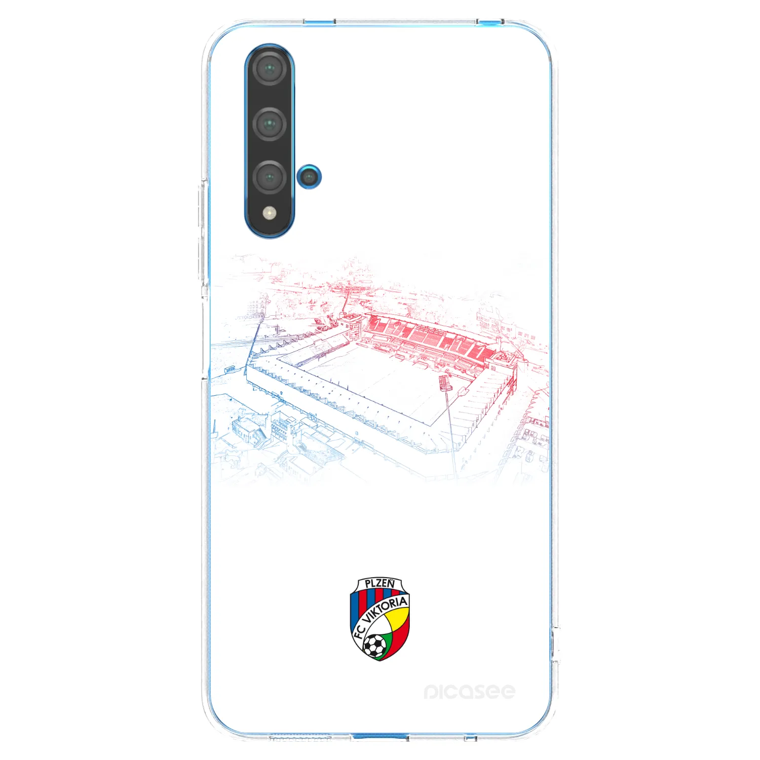 Picasee silikonový průhledný obal pro Huawei Nova 5T - FC Viktoria Plzeň C