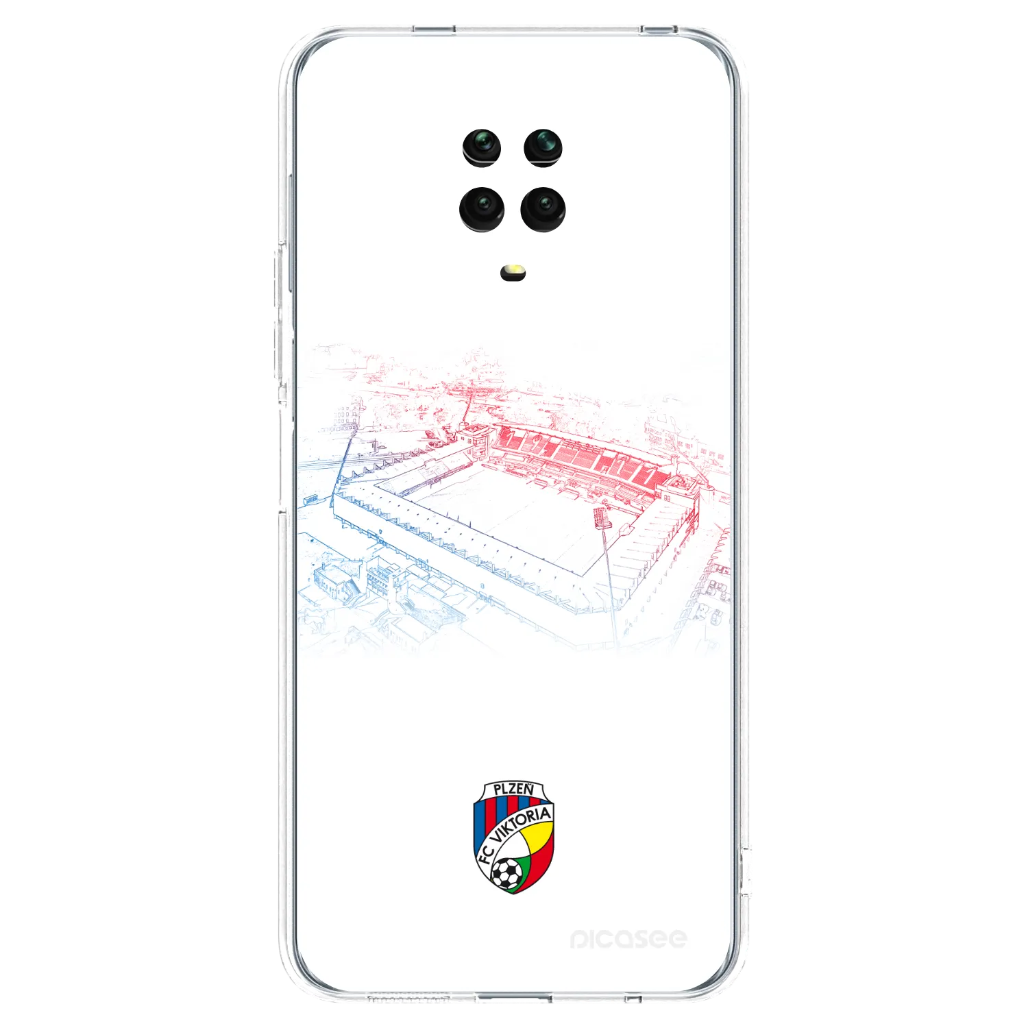 Picasee silikonový průhledný obal pro Xiaomi Redmi Note 9 Pro - FC Viktoria Plzeň C