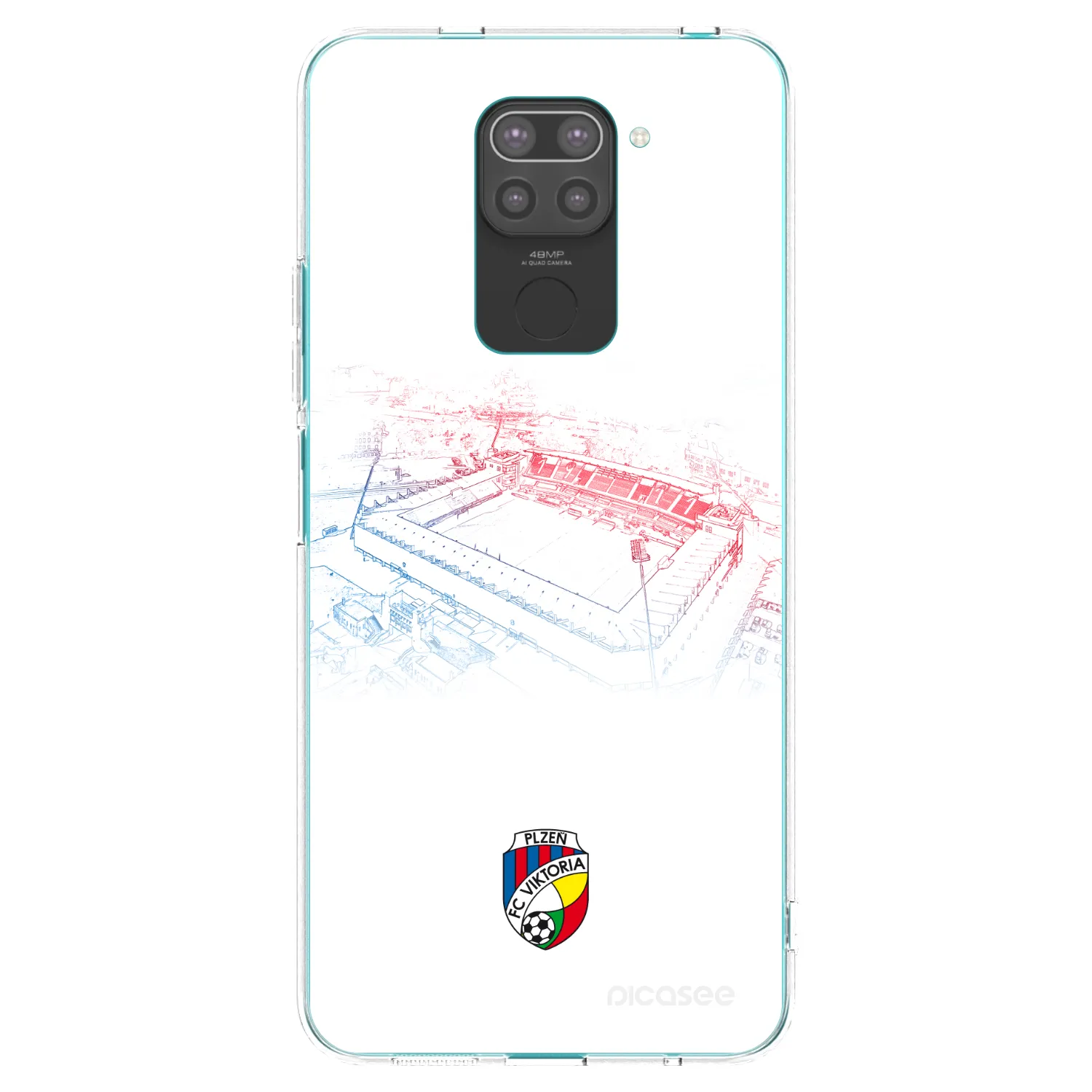 Picasee silikonový černý obal pro Xiaomi Redmi Note 9 - FC Viktoria Plzeň C