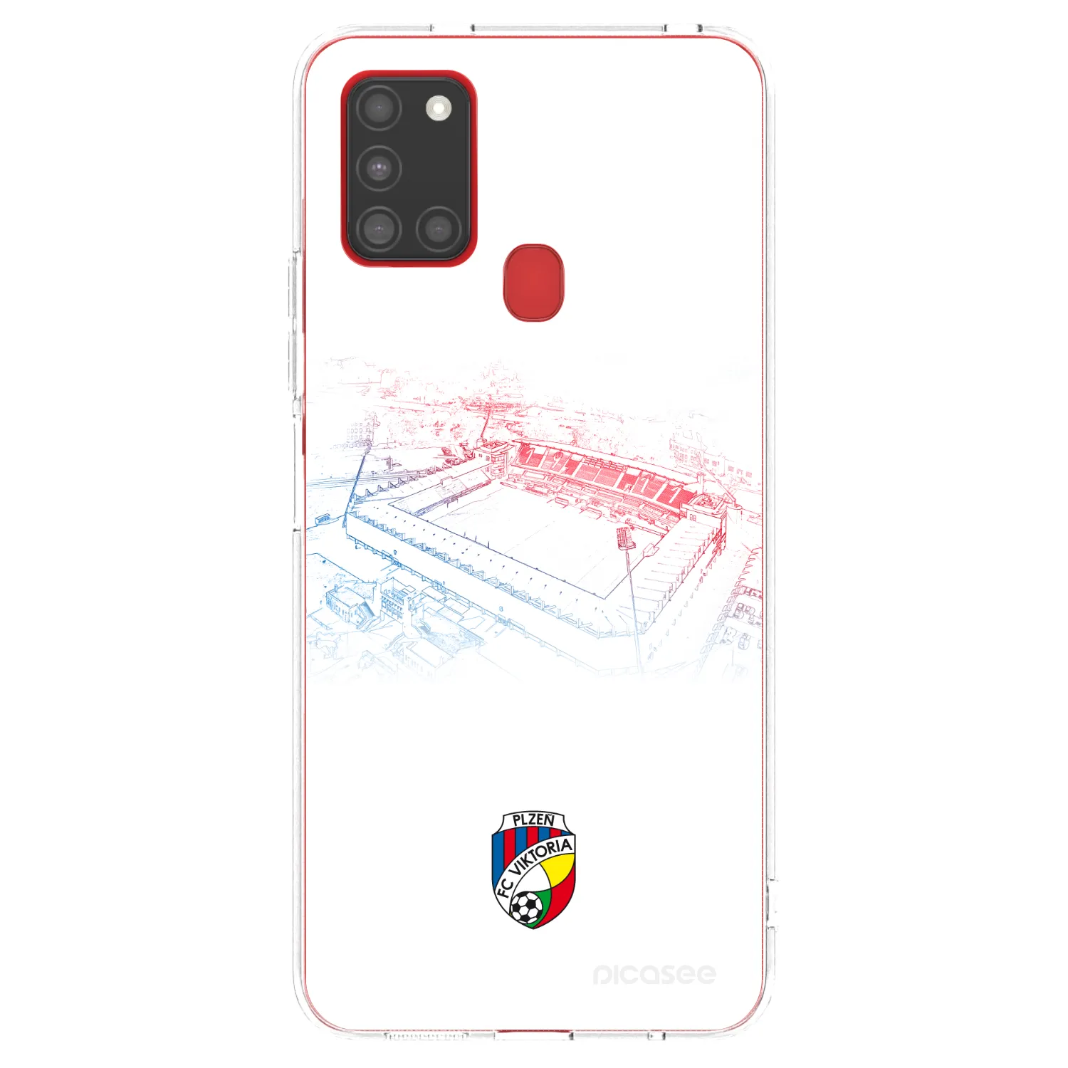 Picasee silikonový průhledný obal pro Samsung Galaxy A21s - FC Viktoria Plzeň C