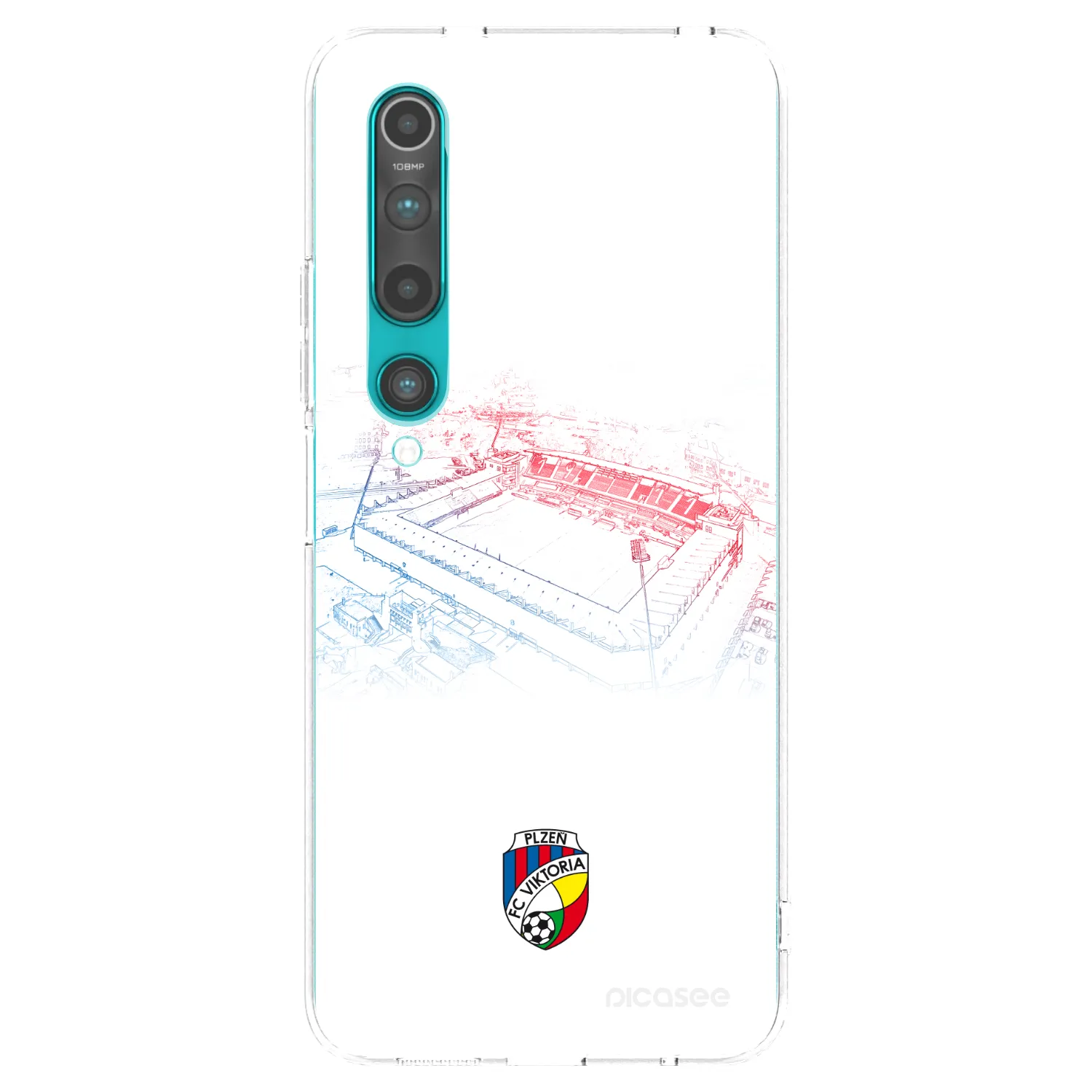 Picasee silikonový průhledný obal pro Xiaomi Mi 10 - FC Viktoria Plzeň C