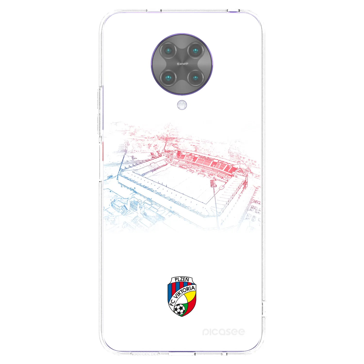 Picasee silikonový průhledný obal pro Xiaomi Poco F2 Pro - FC Viktoria Plzeň C